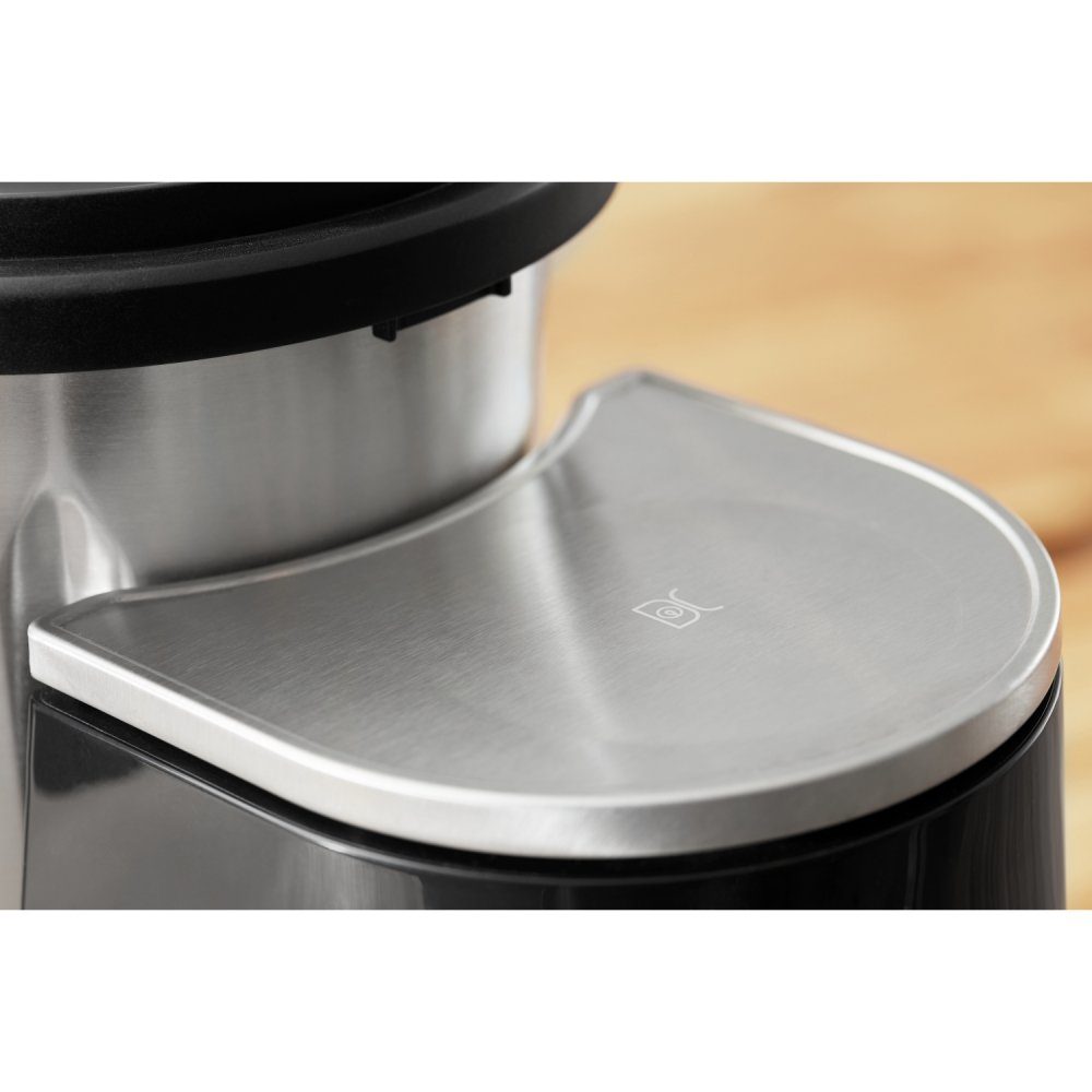 Moulinex Küchenmaschine mit Schwarz/Edelstahl - Click Kochfunktion Chef 4568 Multikocher HF