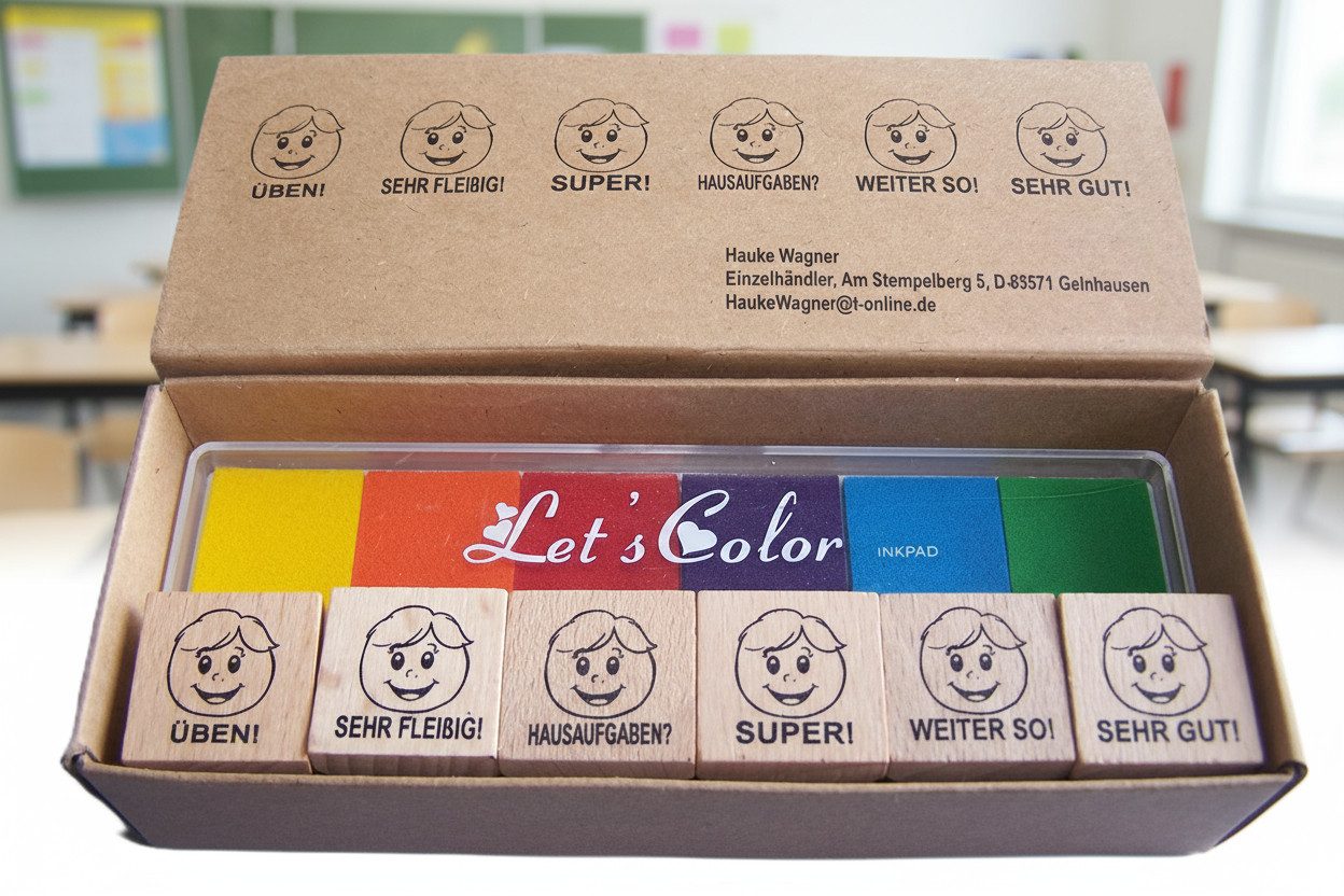 Hauke Wagner Stempel Gesichter Stempel zur Motivation und Belobigung für Lehrer in Schulen, Gesichter, Stempel, Lehrer, Lehrerstempel, Schule, Motivation