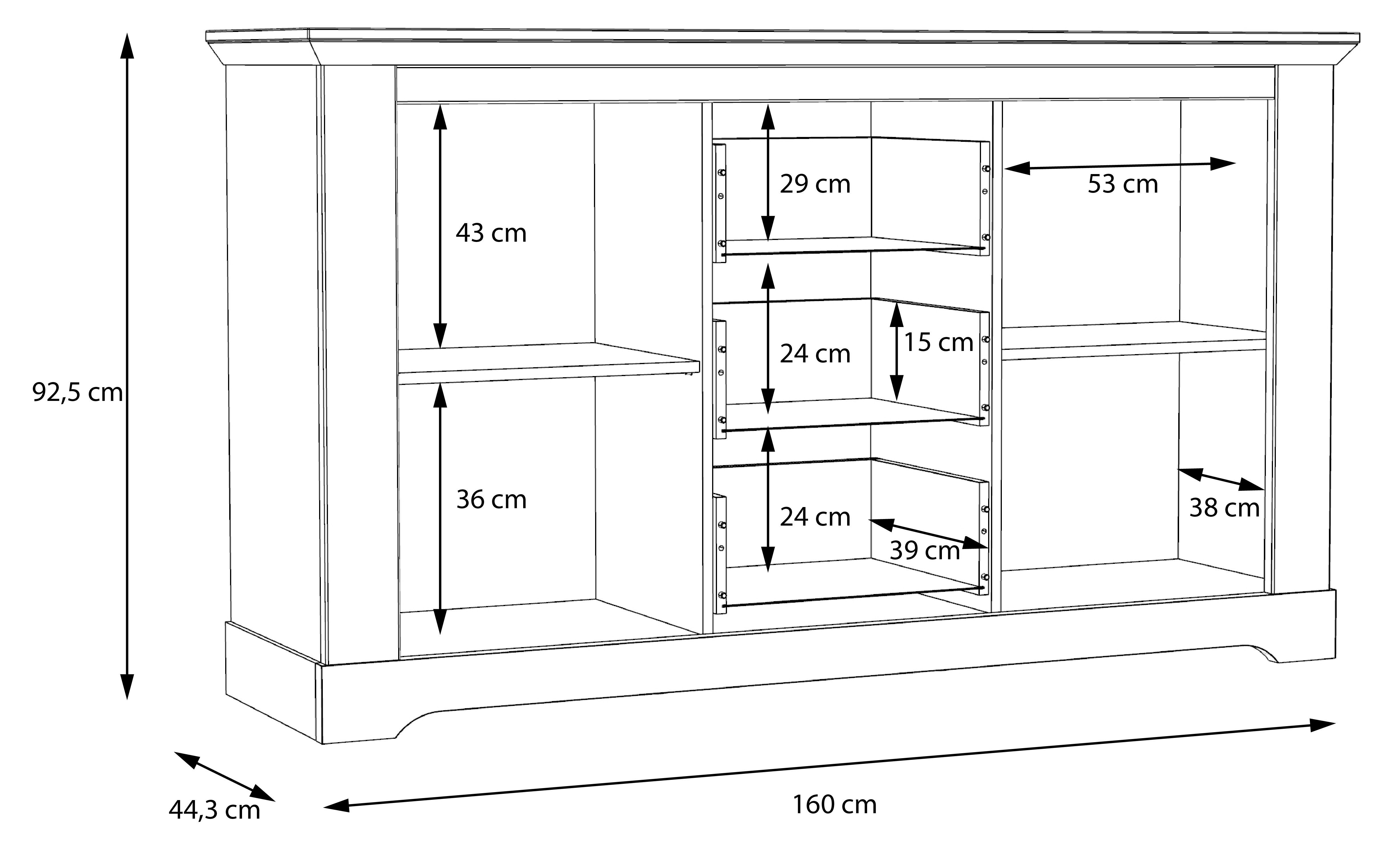 FORTE Kombikommode Iloppa, im Landhausstil