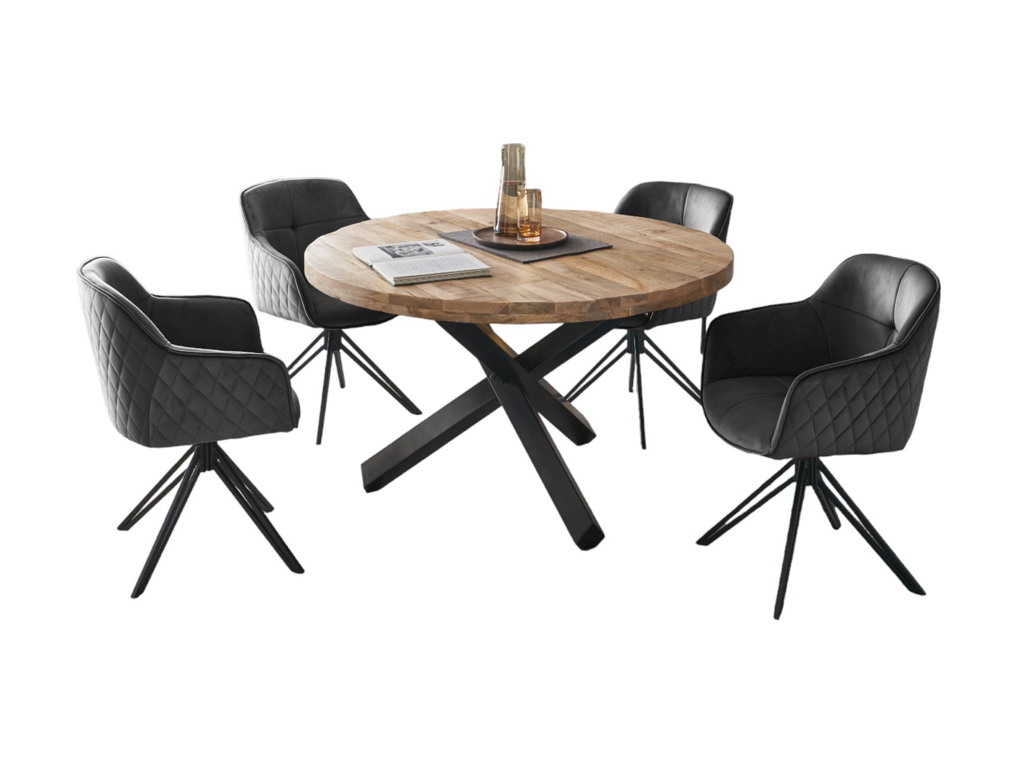 moebel-dich-auf Esszimmer-Set ACE, (Set, Esstisch mit 4 Stühlen), Mango Mas günstig online kaufen