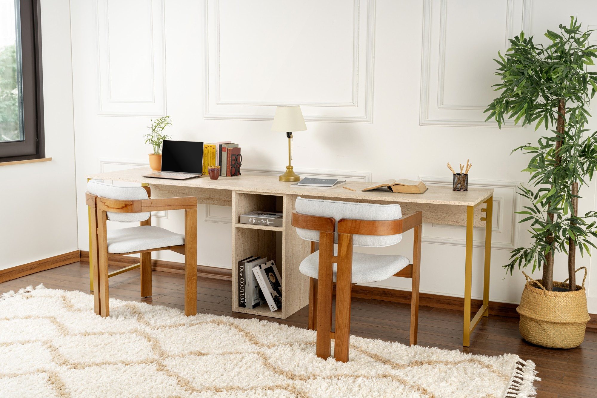 Skye Decor Doppelschreibtisch 100% MELAMINE COATED günstig online kaufen