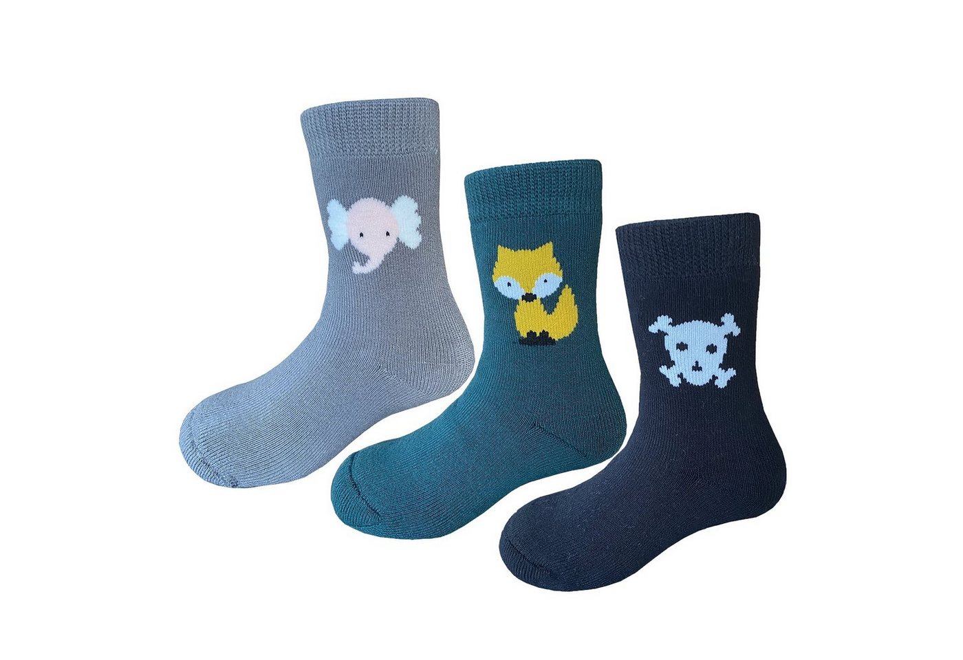 Yalion Langsocken Weiche Kinder Lange Socken Krabbelsocken Mit VollerFrottee 3 Paar (Beutel, hautfreundlich) Warm und atmungsaktiv