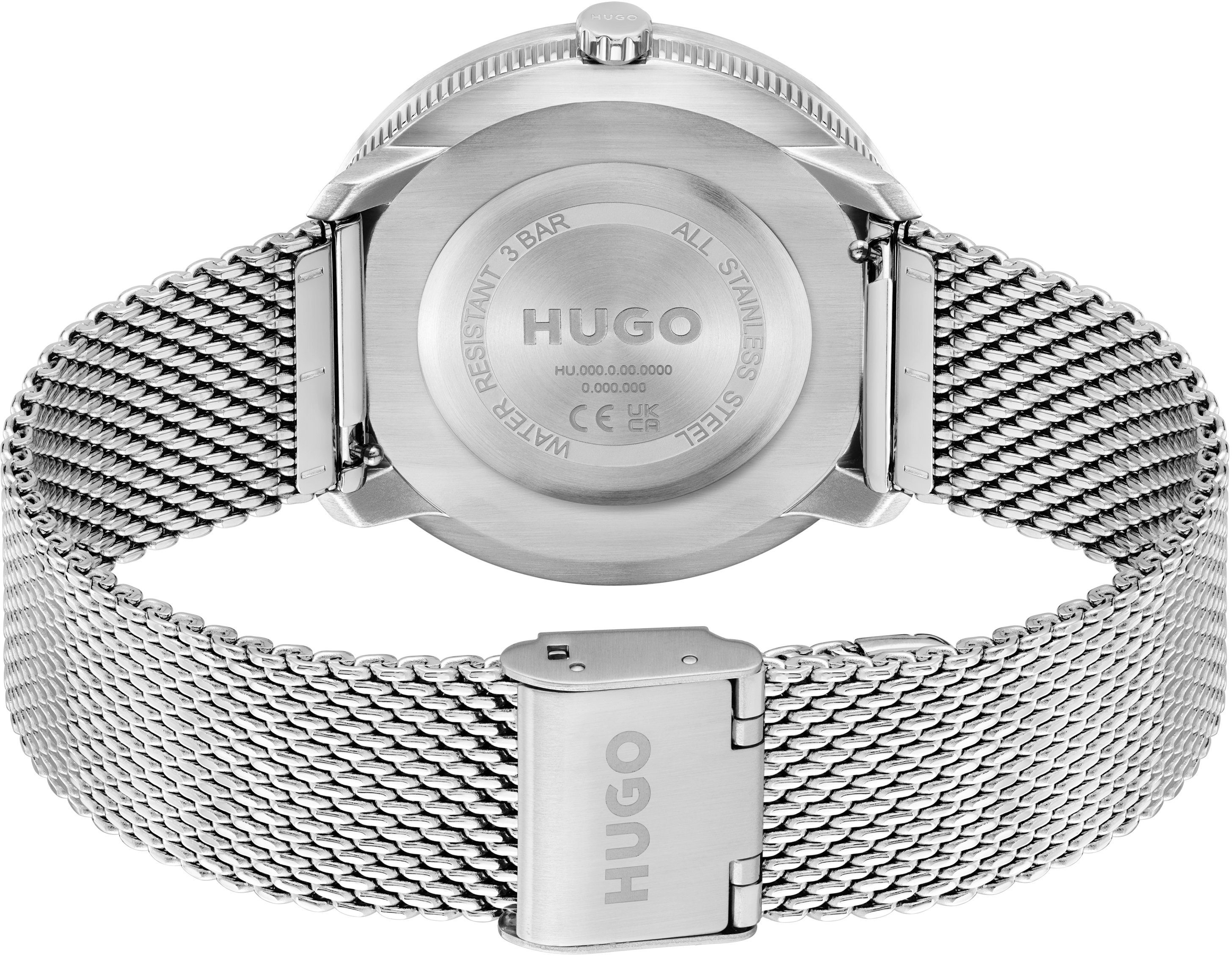 Uhr 2-tlg., Wechselband), mit Quarzuhr Geschenk ideal HUGO 1520025, #FLUID, auch (Set, als