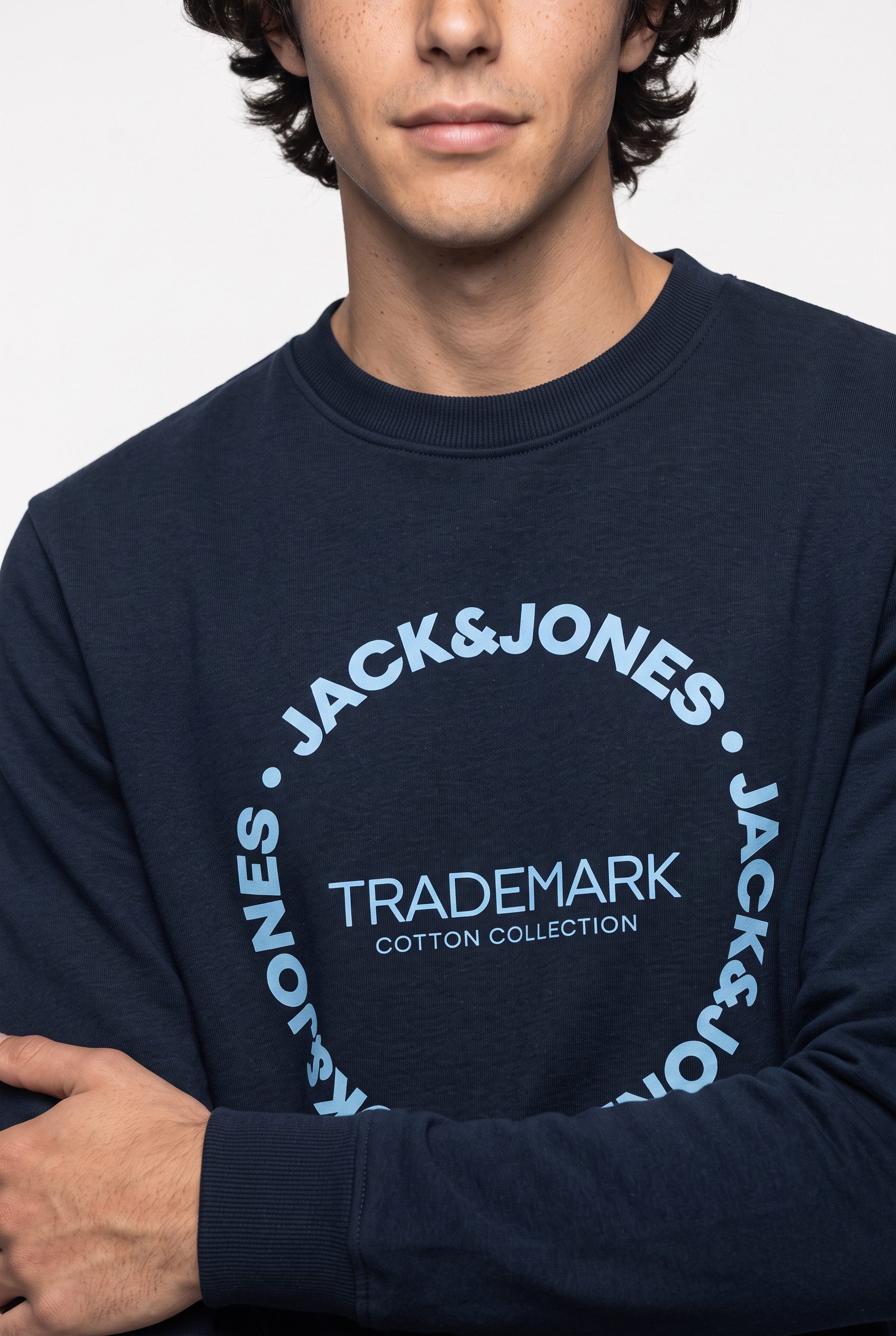 Jack & Jones Sweatshirt JJBENSON SWEAT CREW NECK Materialmix, regular fit – Bild 4 von 5