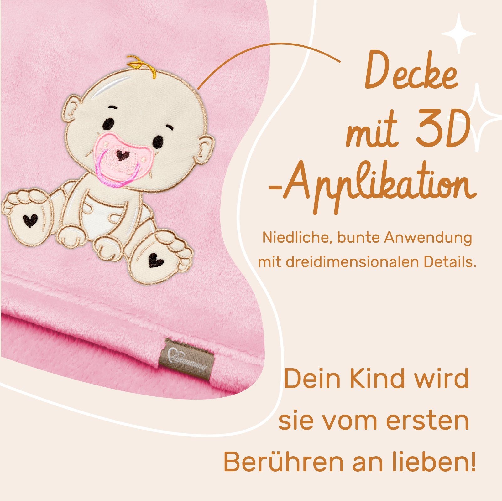Wohndecke Warme Kuscheldecke Babydecke Blanket Baby Geschenk BE20-168, Be Mammy – Bild 5 von 5