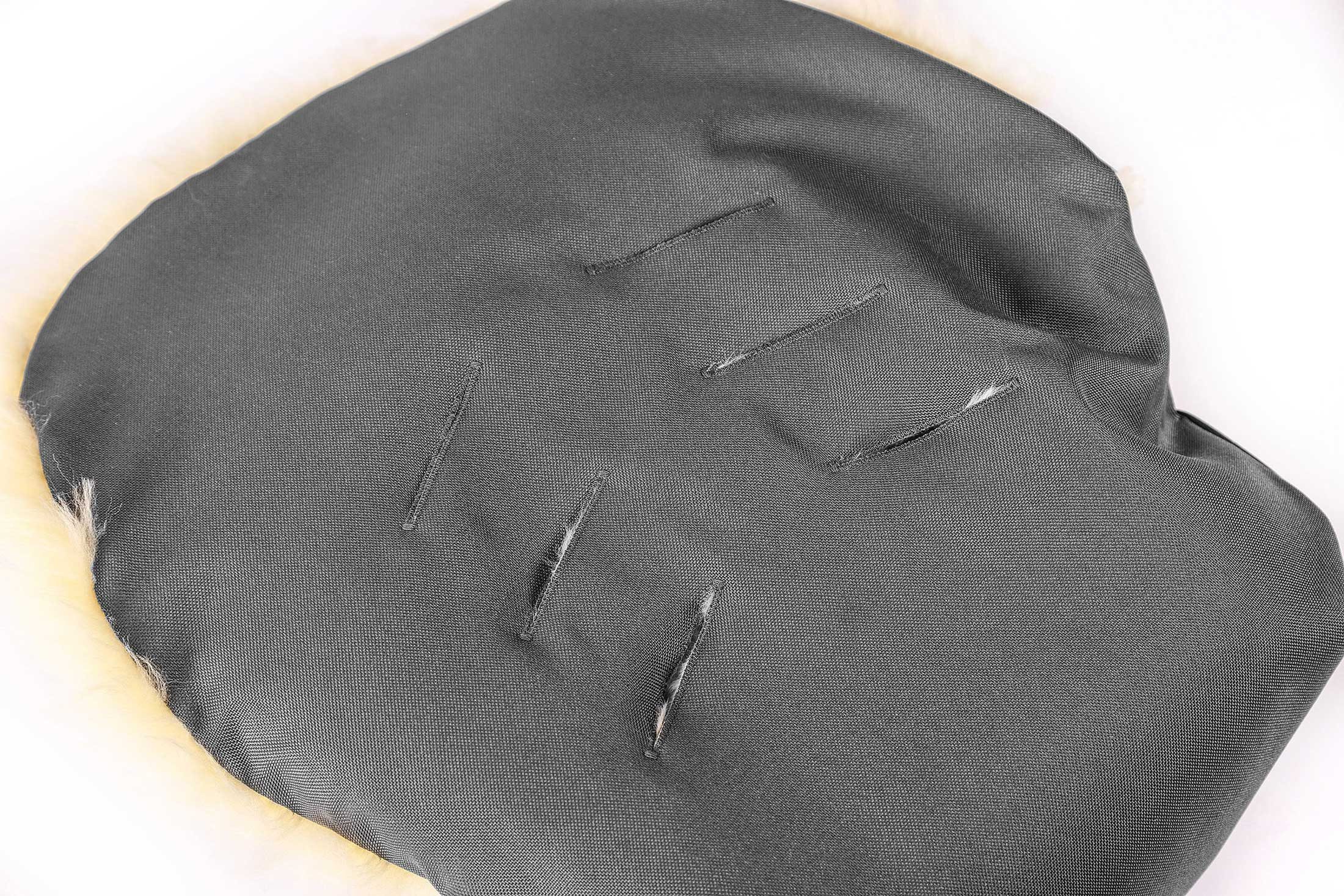 Hofbrucker seit 1948 Fußsack Lammfell Fußsack Maxi für Babyschale, Baby Winter Fußsack mit echtem Lammfell wind- und wasserabweisend