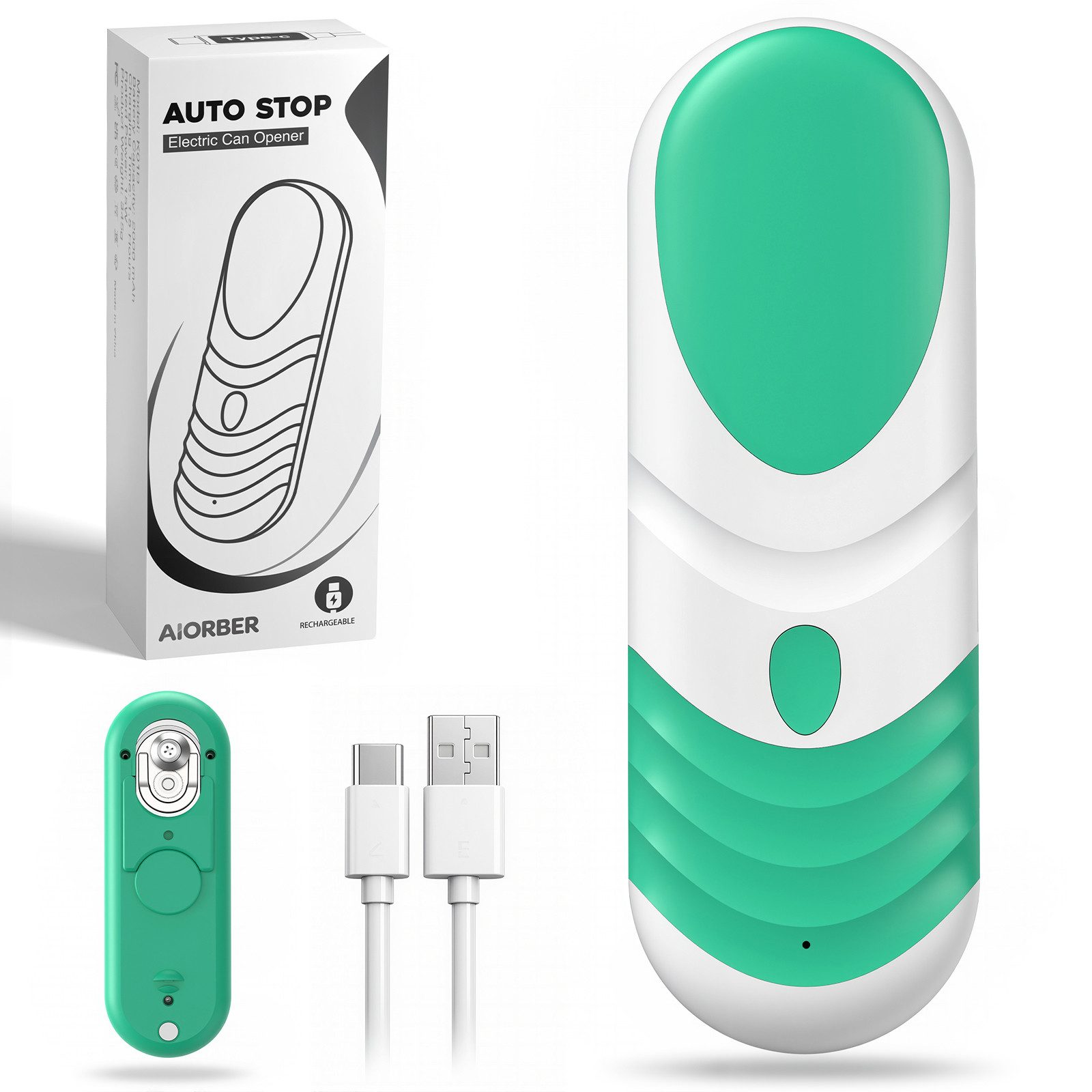BBWL Elektrischer Dosenöffner freihändig, USB-C wiederaufladbar, für runde/ovale/eckige Dosen, sicher & hygienisch, automatische Abschaltung