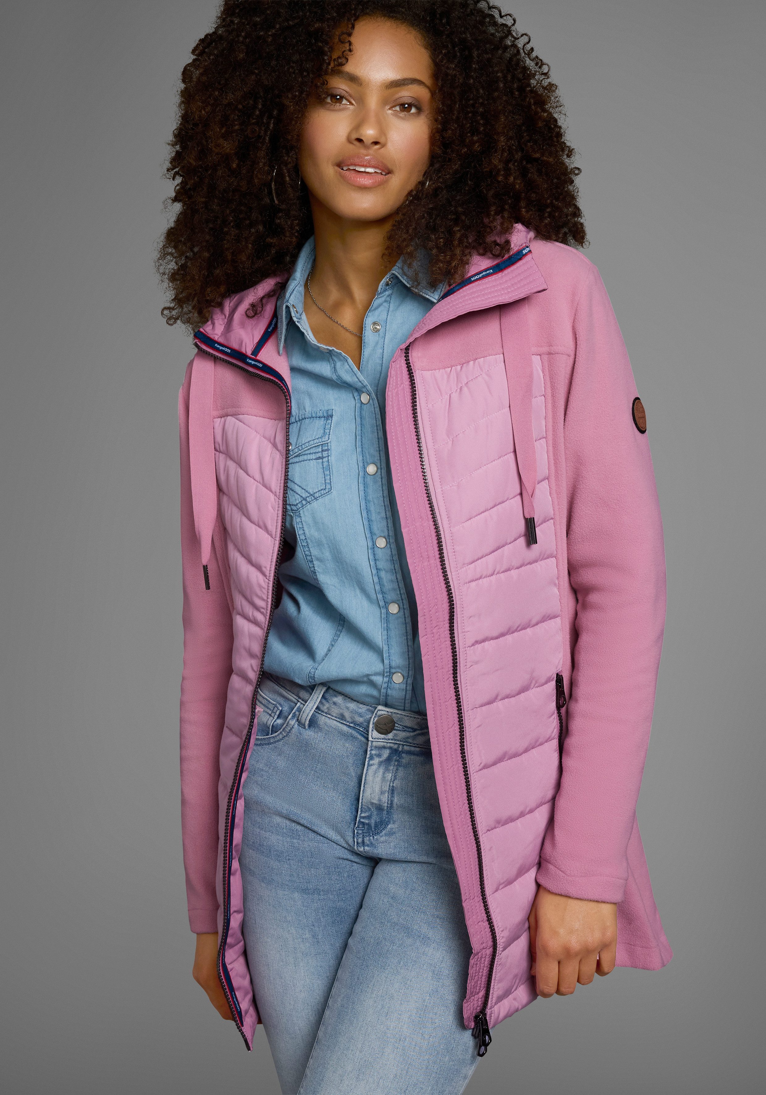 KangaROOS Langjacke Hybridjacke - Fleecejacke mit günstig online kaufen