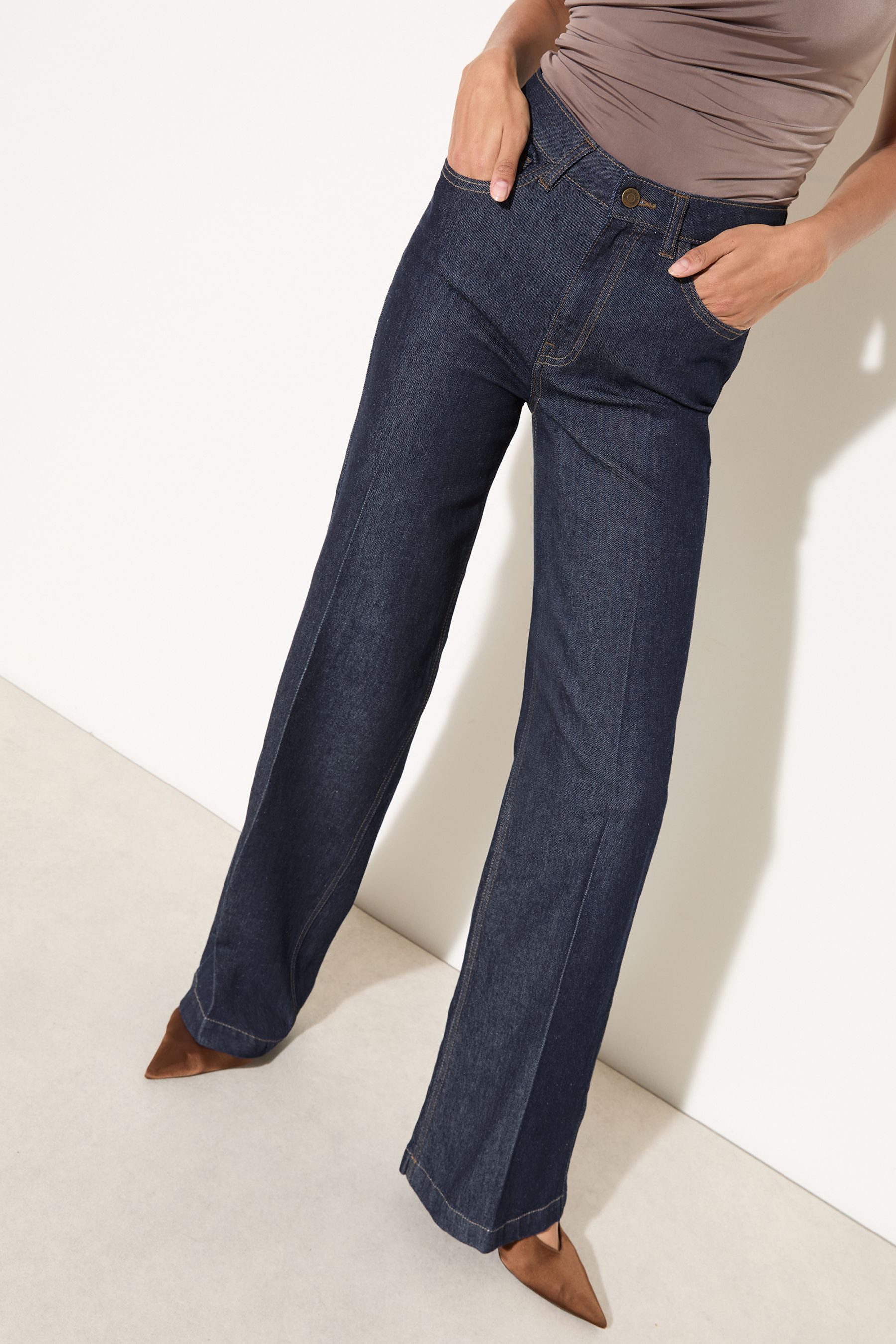 Weite Jeans Friends Like These Alltagsjeans mit weitem Bein
