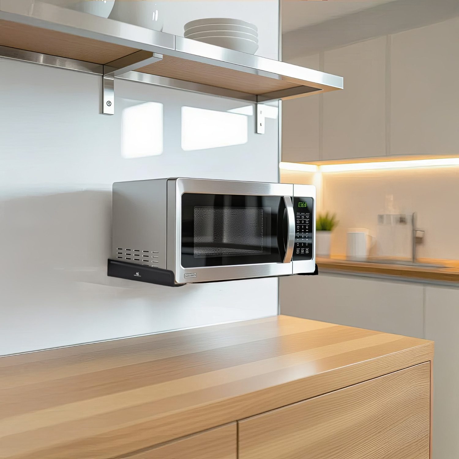 Maclean Halterung MC-807 Universal Mikrowellenhalter, (Für Grillofen, Kaffeautomat, Backofen, Drucker, DVD-Player uvm)