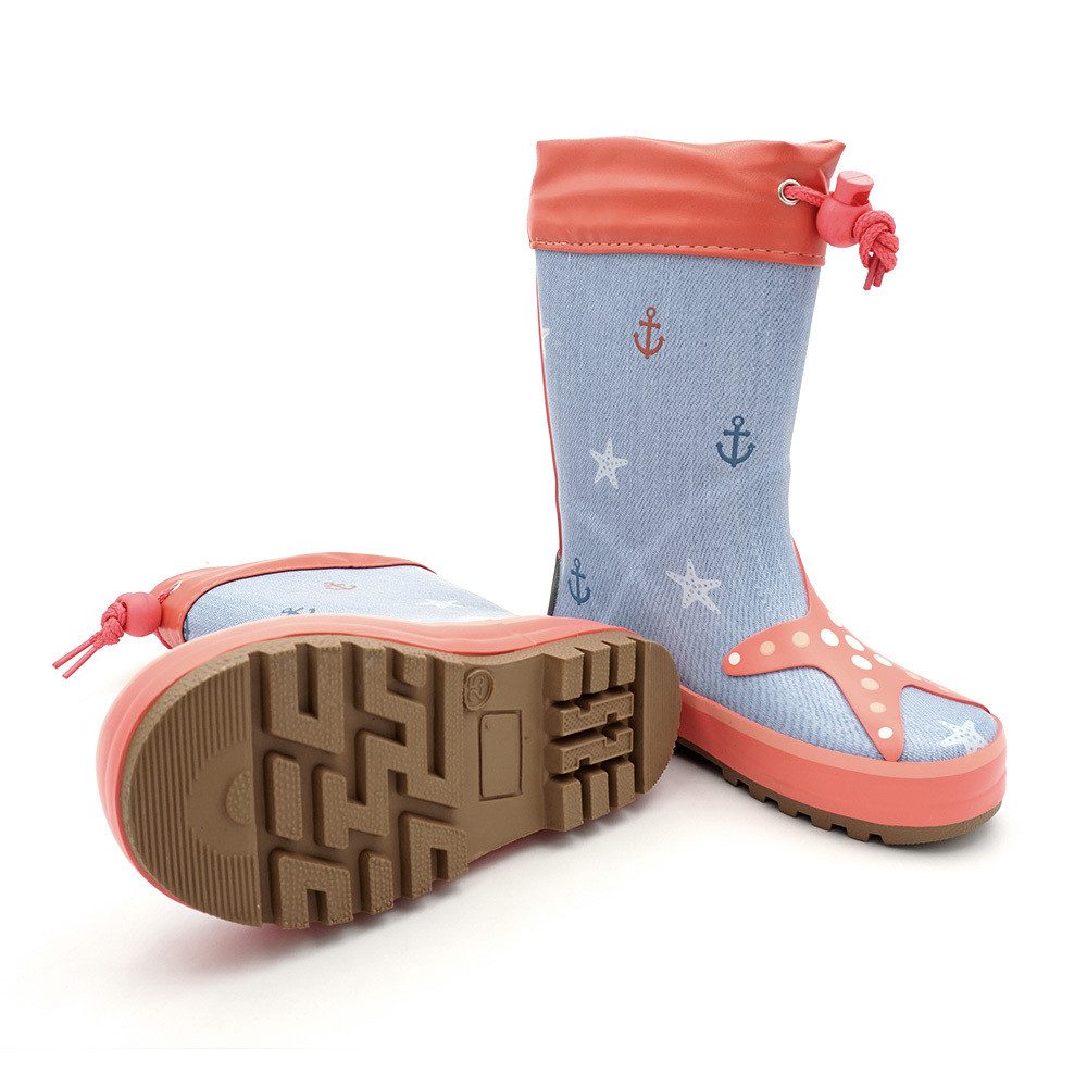 MAXIMO Gummistiefel Seestern Stulpe, Jerseyfutter, Fotoprint, Reflekt 3M Gummistiefel (2-tlg)
