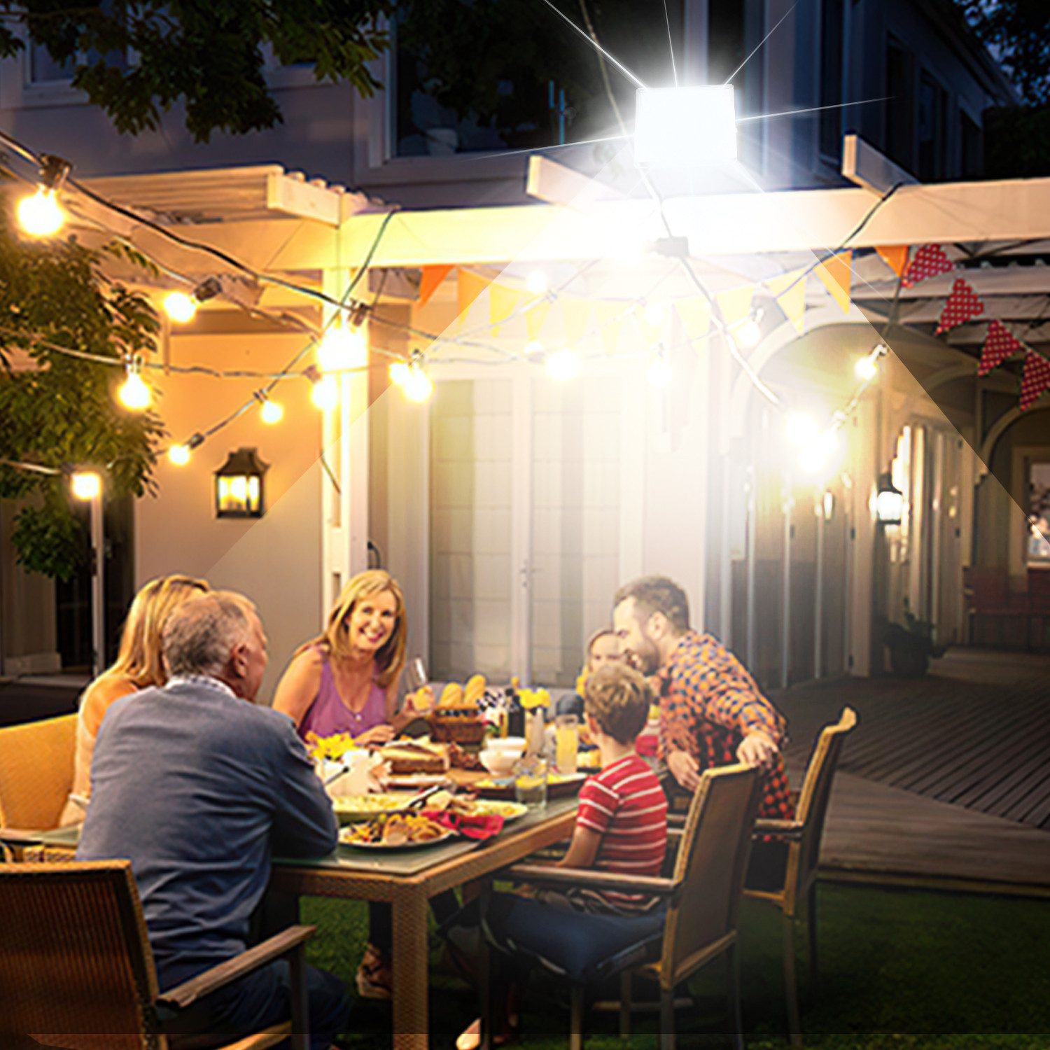 Clanmacy Flutlichtstrahler LED Flutlichtstrahler 200W Außenbeleuchtung Floodlight LED, Außenstrahler, Kaltweiß – Bild 5 von 5