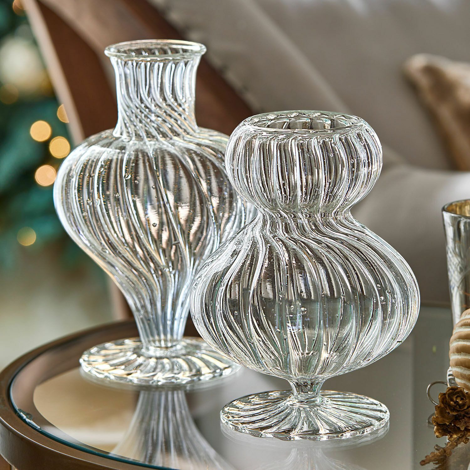 Mirabeau Tischvase Vase 2er Set Bavella klar