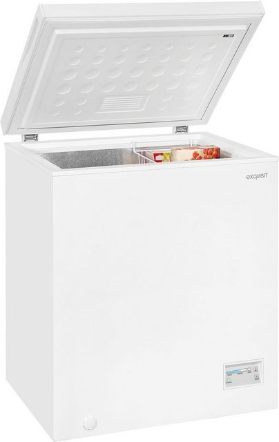 Exquisit Gefriertruhe GT150-E-040E weiss | Standgerät | 142 l Volumen | Weiß | Schnell-Gefrierfunktion | Gefrieren | Display | Gefrierkorb