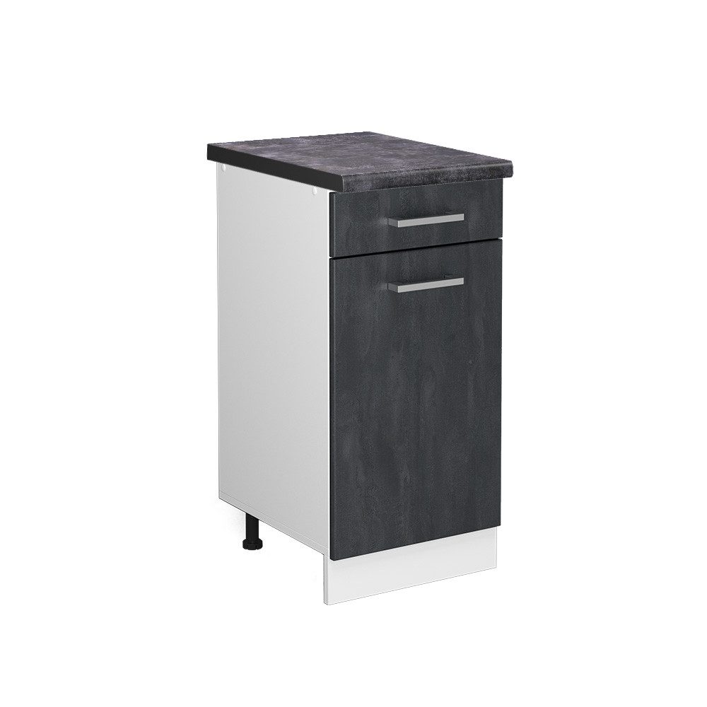 Vicco Unterschrank R-Line, Schwarz Beton/Weiß, 40 günstig online kaufen