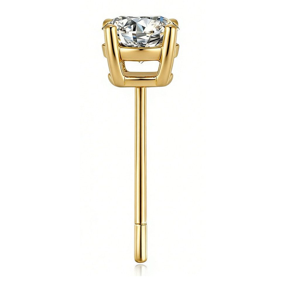 Sternvoll Paar Ohrstecker Klassische Ohrstecker mit 0,20 ct Diamanten 18K Gold, IGI, 18K Massivgold, 4er-Krappenfassung, Labor-Diamanten