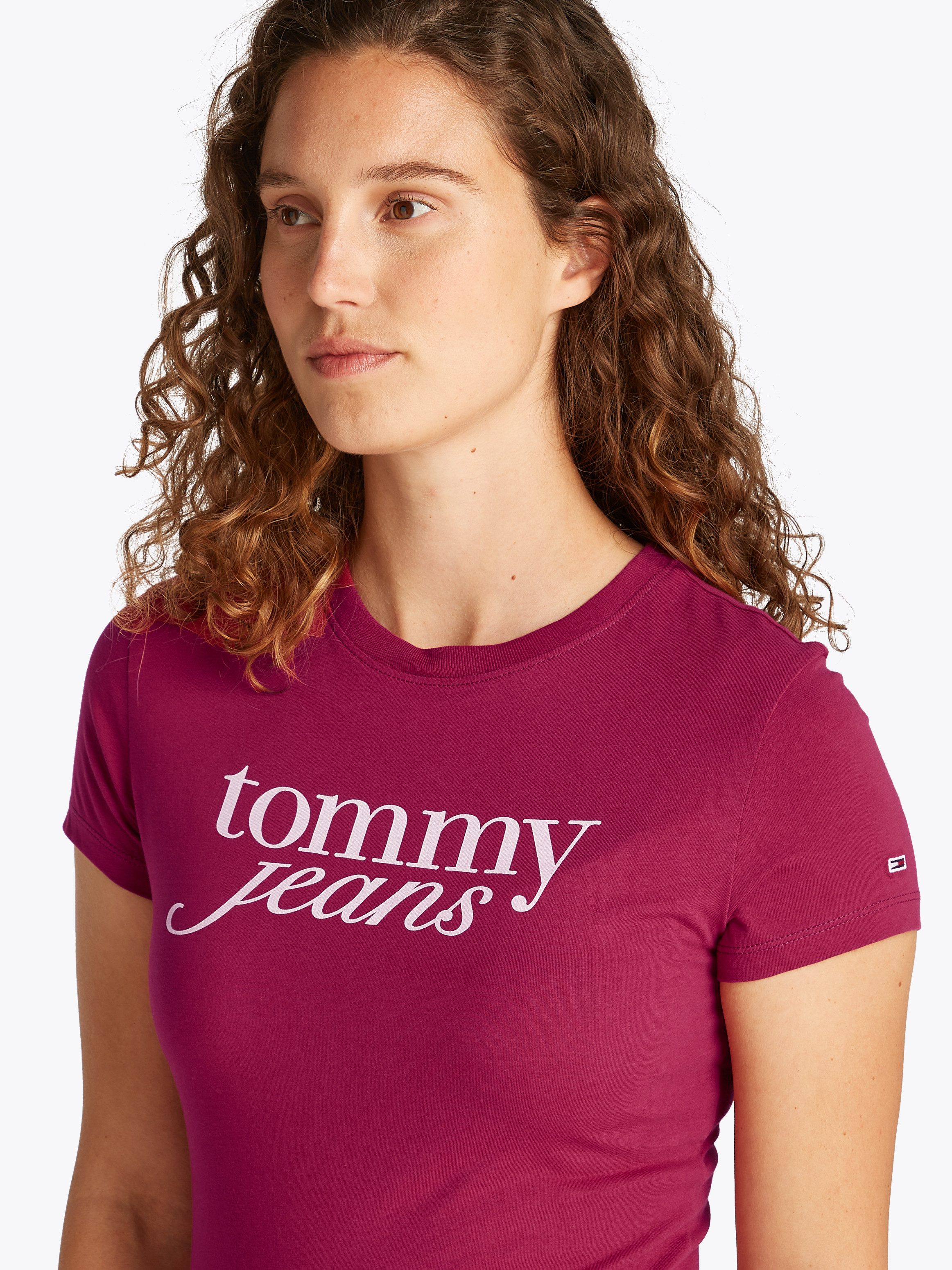 Tommy Jeans Curve Rundhalsshirt Shirt TJW SLIM ESSENTIAL in Großen Größen, günstig online kaufen