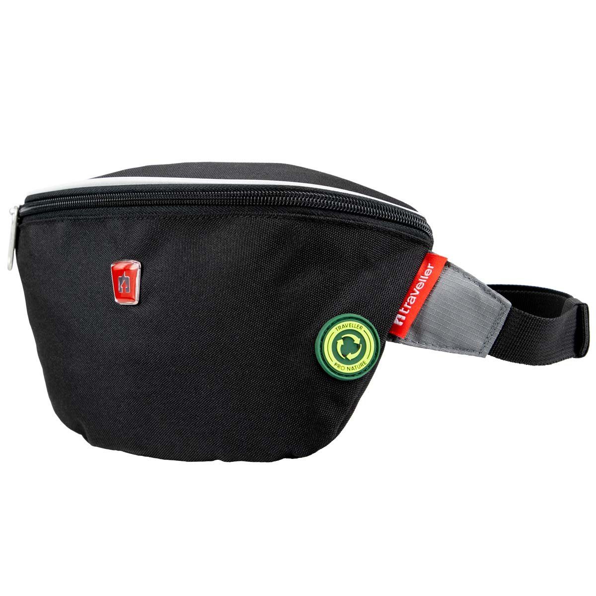 Traveller Gürteltasche T19400701 Hüft-/Brusttasche Clever ca. 2 L schwarz (ein Stück, 1-tlg., ca. B/H/T 24/16,5/8,5 cm), Innenfach