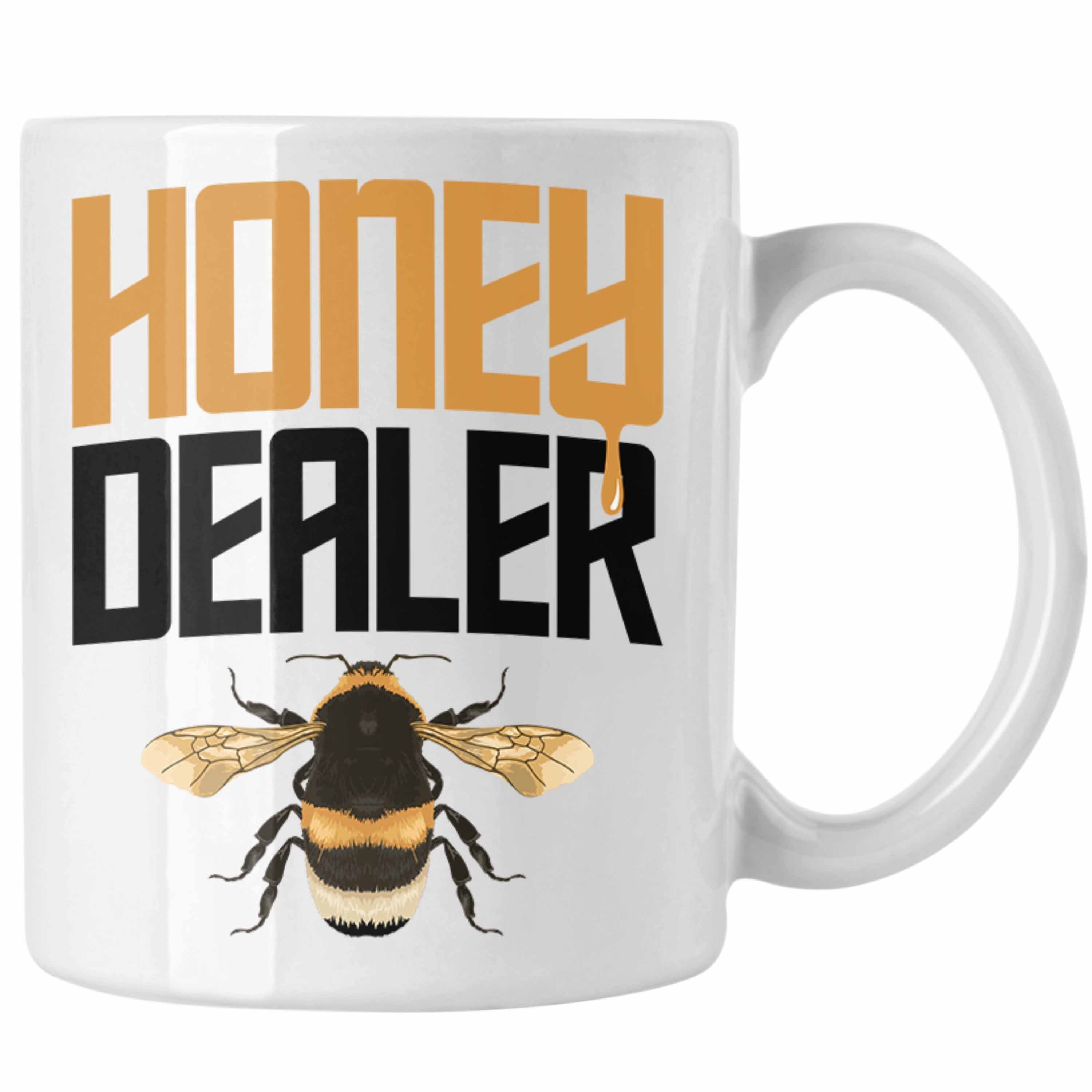 Trendation Tasse Trendation - Imker Geschenk Tasse Bienenzucht Kaffeetasse Geschenkideen Bienenzüchter Honig Dealer Bienen Zuebhör Weiss