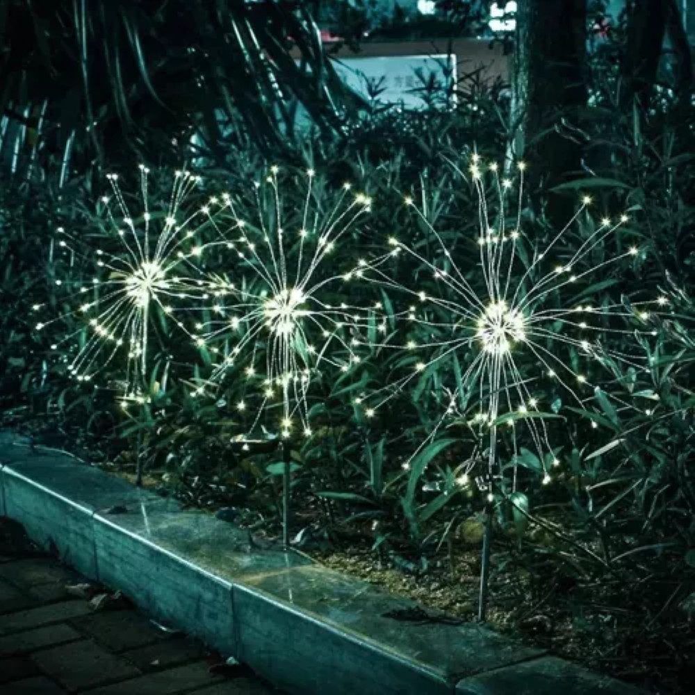 Gardlov LED Solarleuchte LED Solar Gartenleuchte Lampe Löwenzahn / Pusteblume, LED fest integriert, Romantische Löwenzahn Effektbeleuchtung