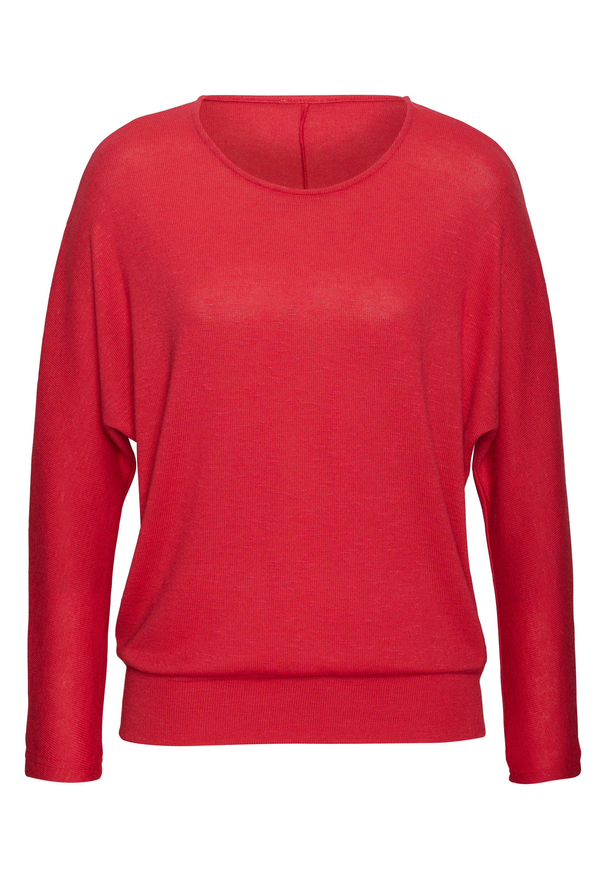 Vivance Langarmshirt mit breitem Bund aus günstig online kaufen