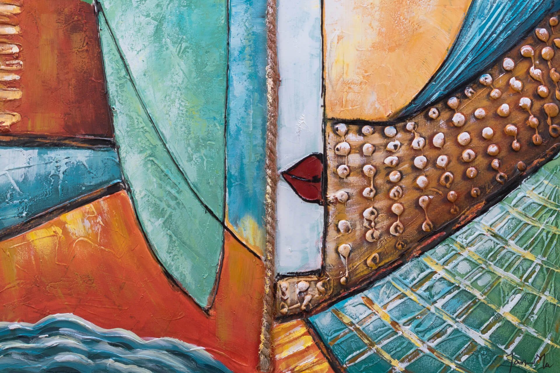 KUNSTLOFT Gemälde Reise ins Bewusstsein 75x100 cm, Leinwandbild 100% HANDGE günstig online kaufen