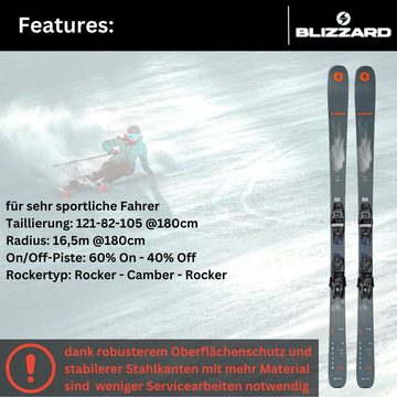 BLIZZARD Ski, Ski Blizzard Brahma 82 Camber Rocker + Bindung Marker TPC 10 Z3-10
