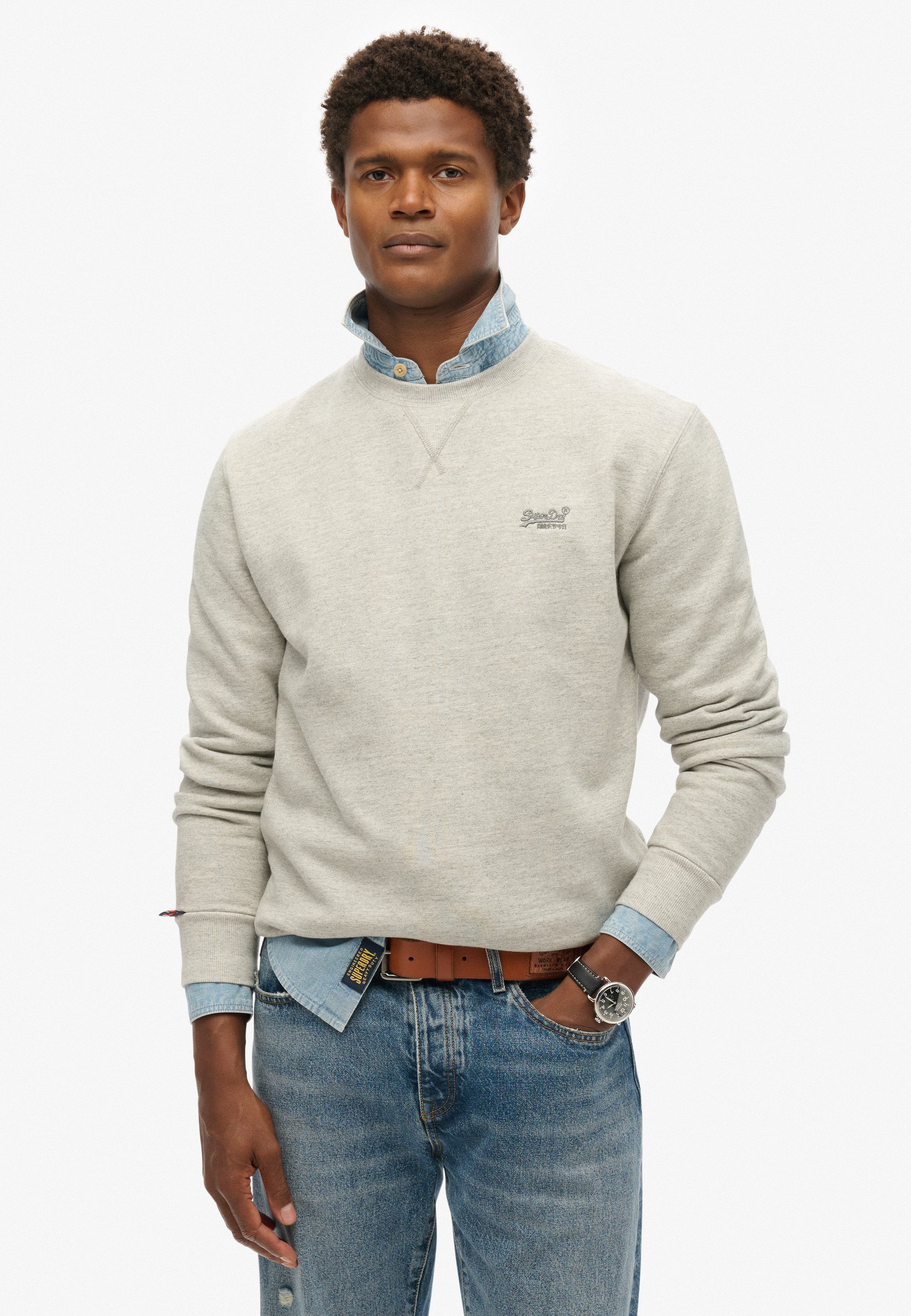 Superdry Sweatshirt ESSENTIAL LOGO CREW SWEATSHIRT Baumwollmischung, loose günstig online kaufen