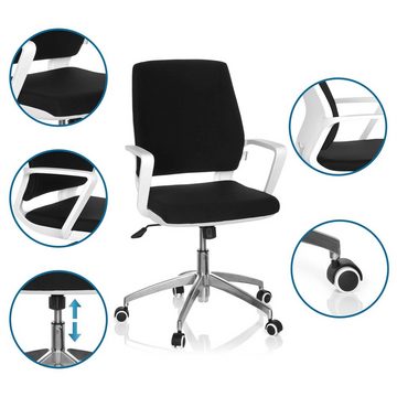 hjh OFFICE Drehstuhl Profi Bürostuhl ESTRA Stoff mit Armlehnen (1 St), Schreibtischstuhl ergonomisch