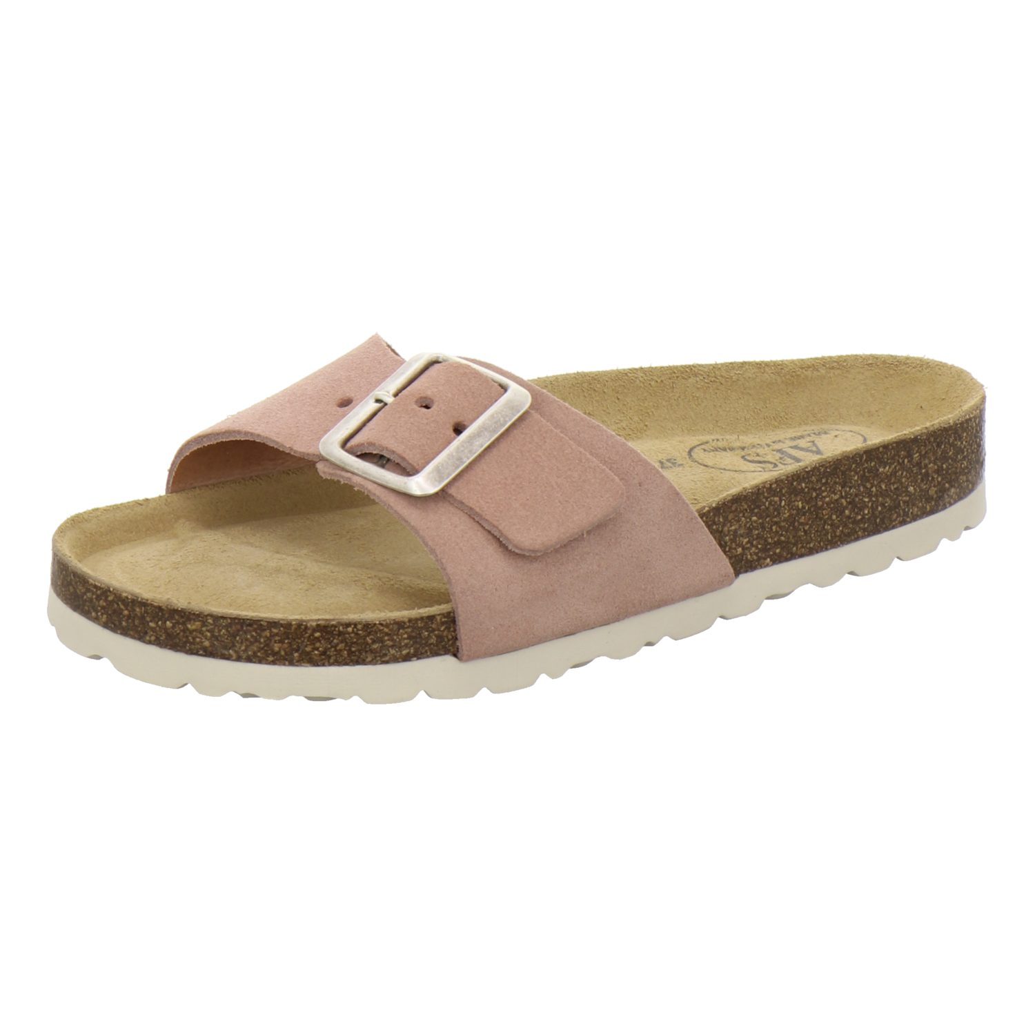 AFS-Schuhe 2112 Pantolette sommerliche Pantoletten für Damen aus Leder, Made in Germany altrosa