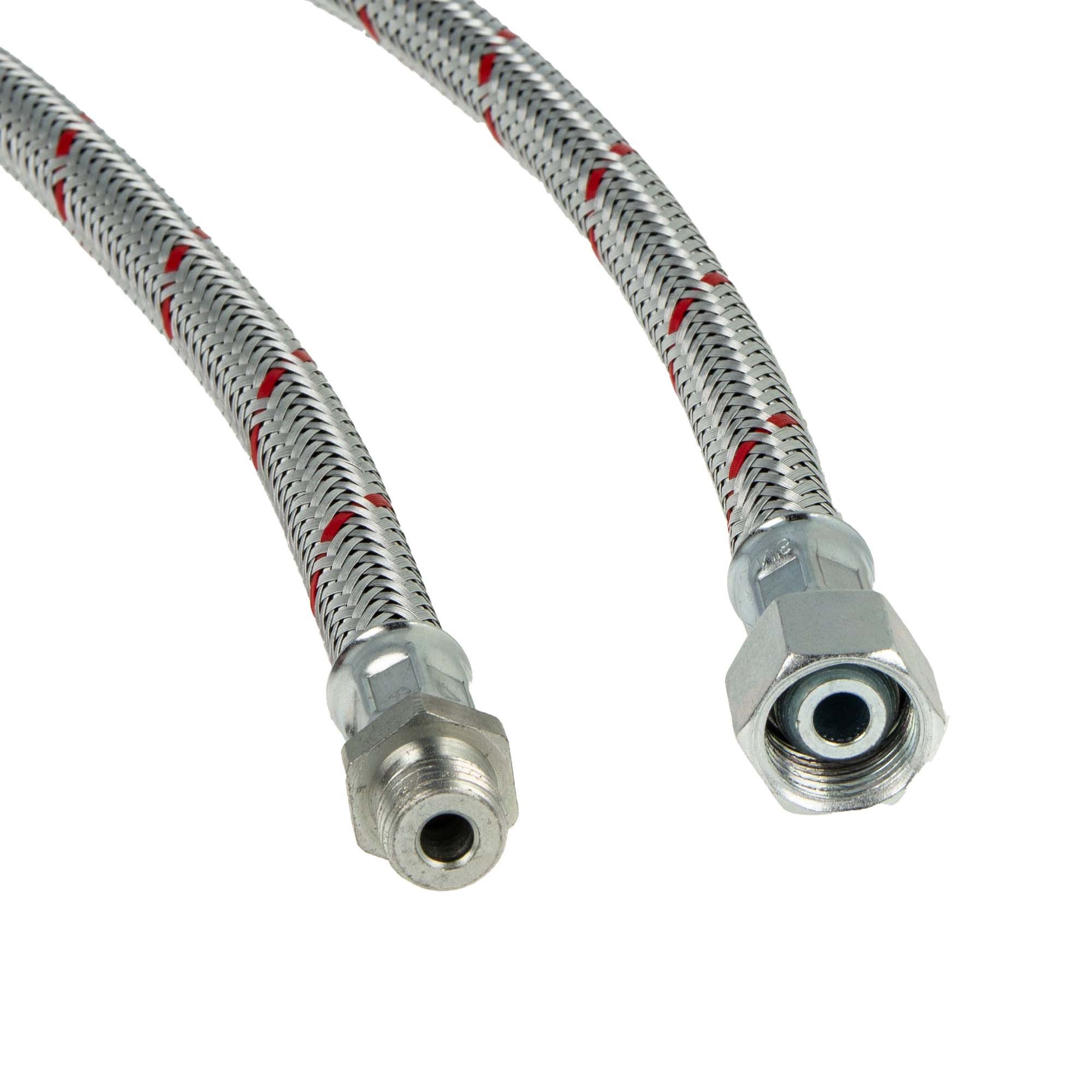 tecuro Wasserrohr Universal - Ölschlauch Einschraubnippel, 1/4 Zoll AG x 3/8 Zoll ÜWM x 300 mm