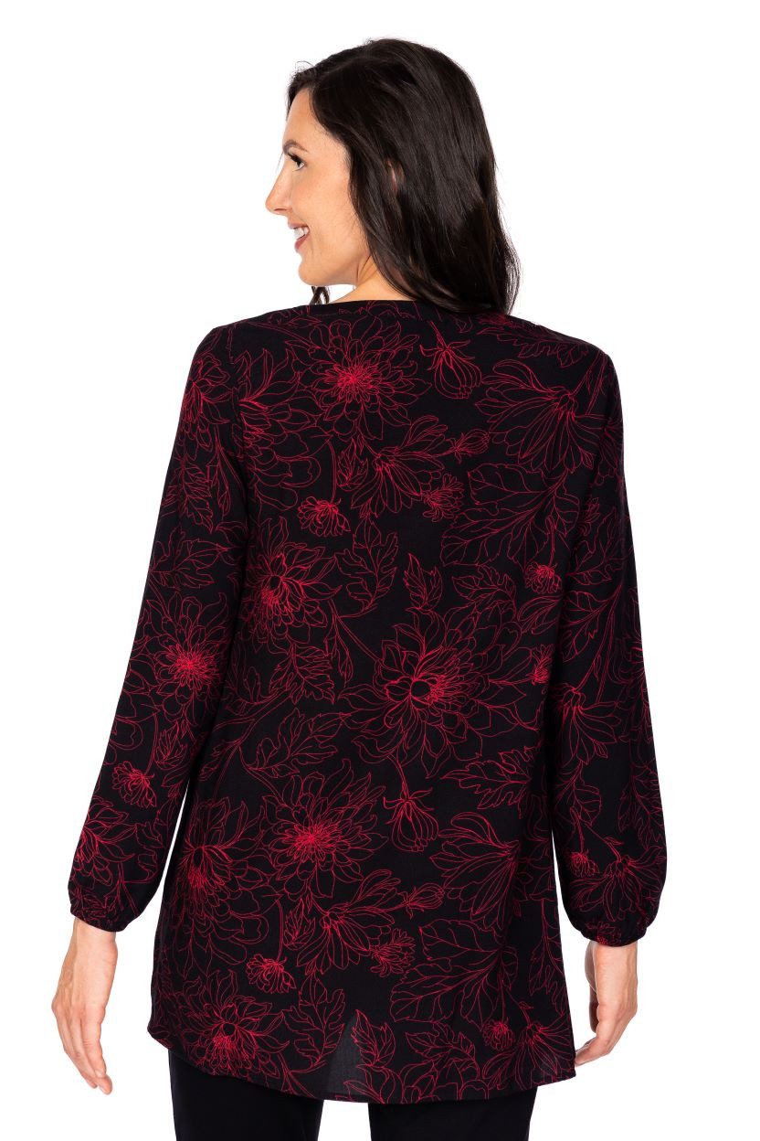 einfach Schön Tunika Mireya schwarz-rot günstig online kaufen
