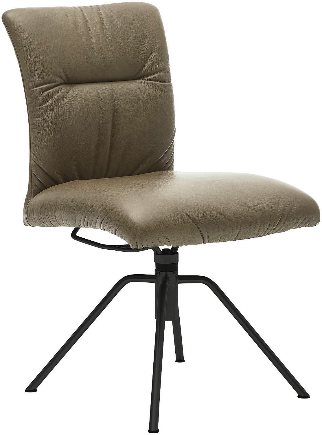 Musterring Polsterstuhl Helmond 6600 (Set, 2 St), Gestell schwarz, drehbar, besonders leger gepolster, ohne Armlehne