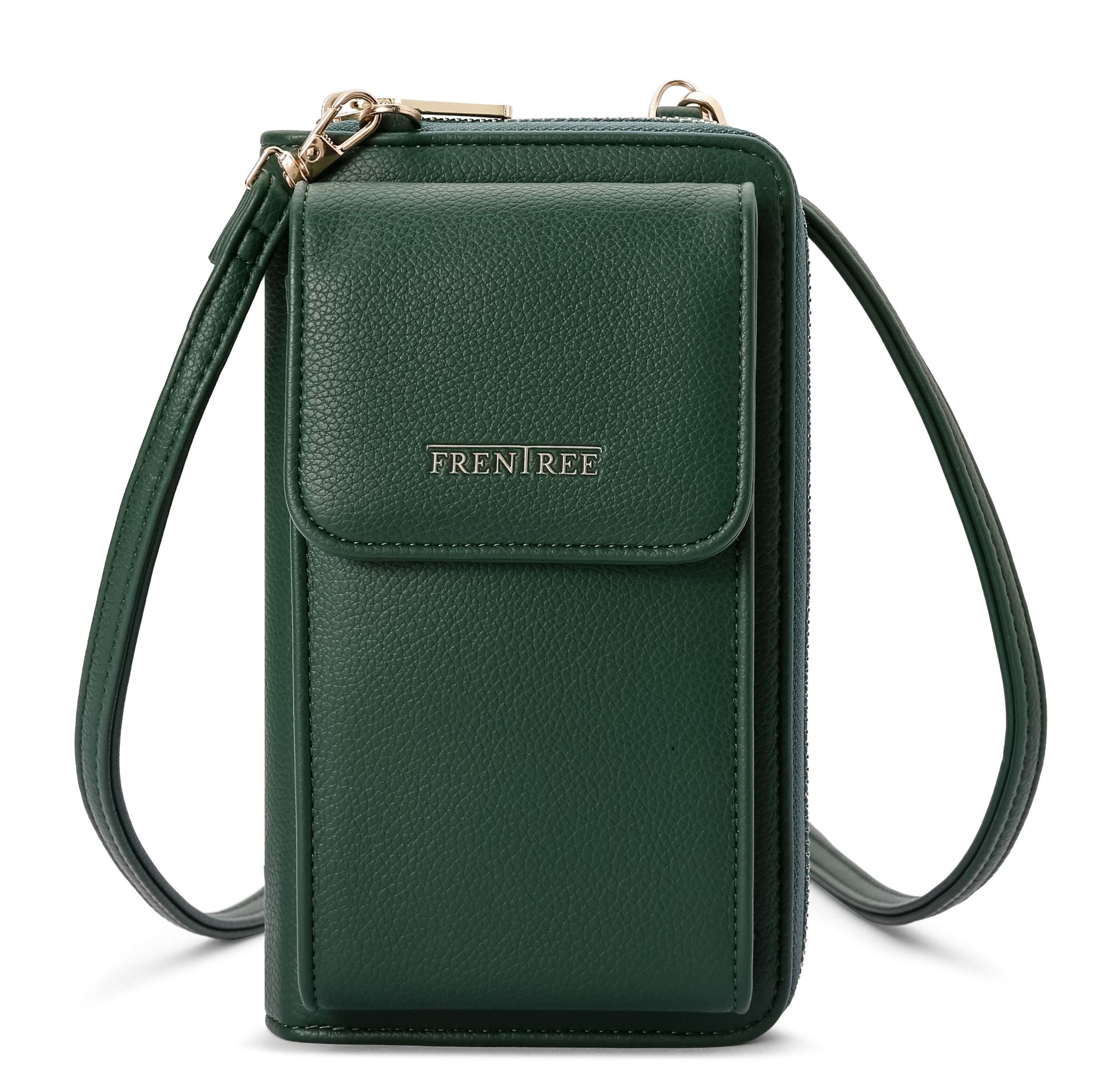 Frentree Schultertasche Damen Cross-Body Handtasche mit Handyfach und Portemonnaie, Umhängetasche mit vielen Fächern