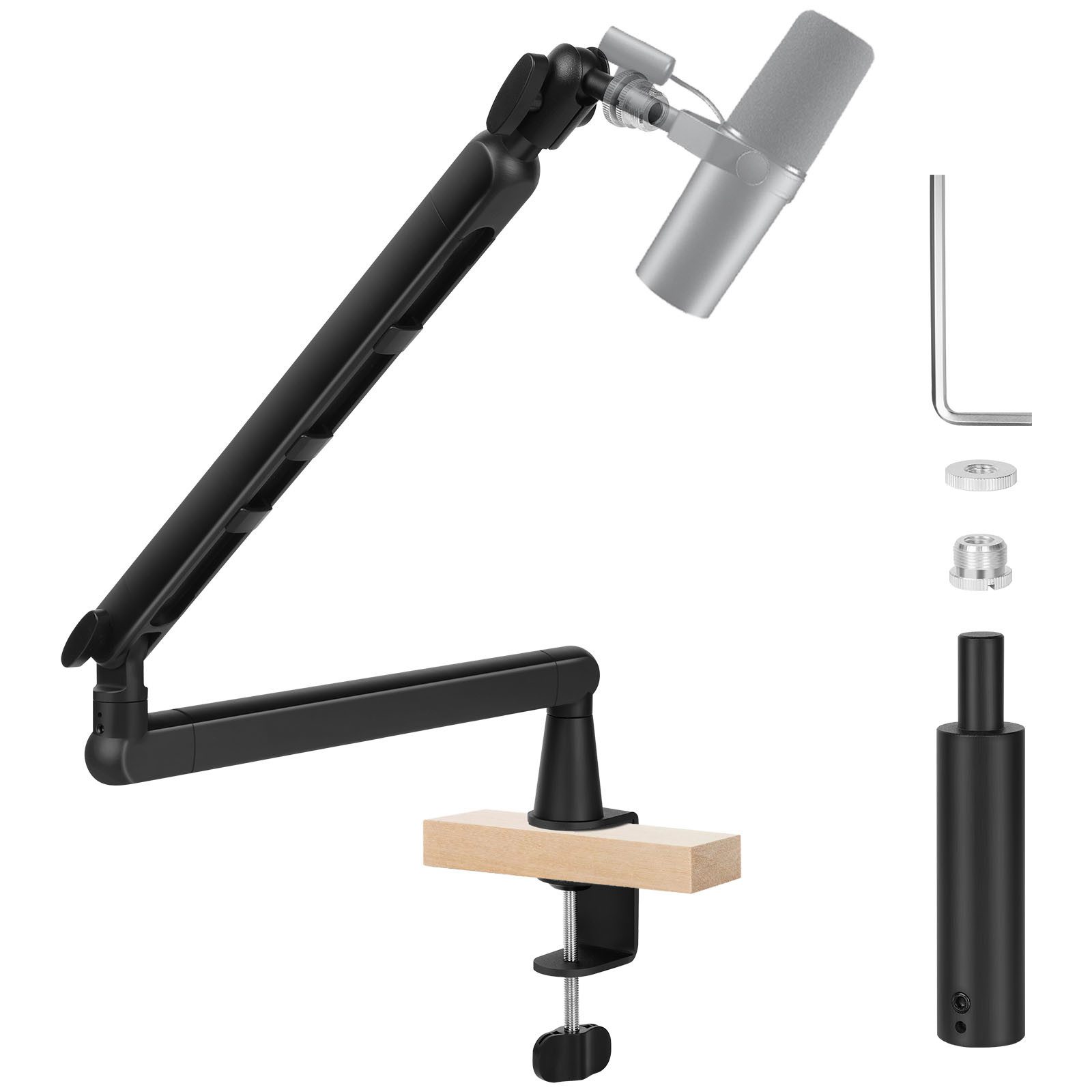 Mikrofon-Halterung Verstellbarer 360°drehbarer Mikrofonständer mit 3/8" 5/8" Adapter