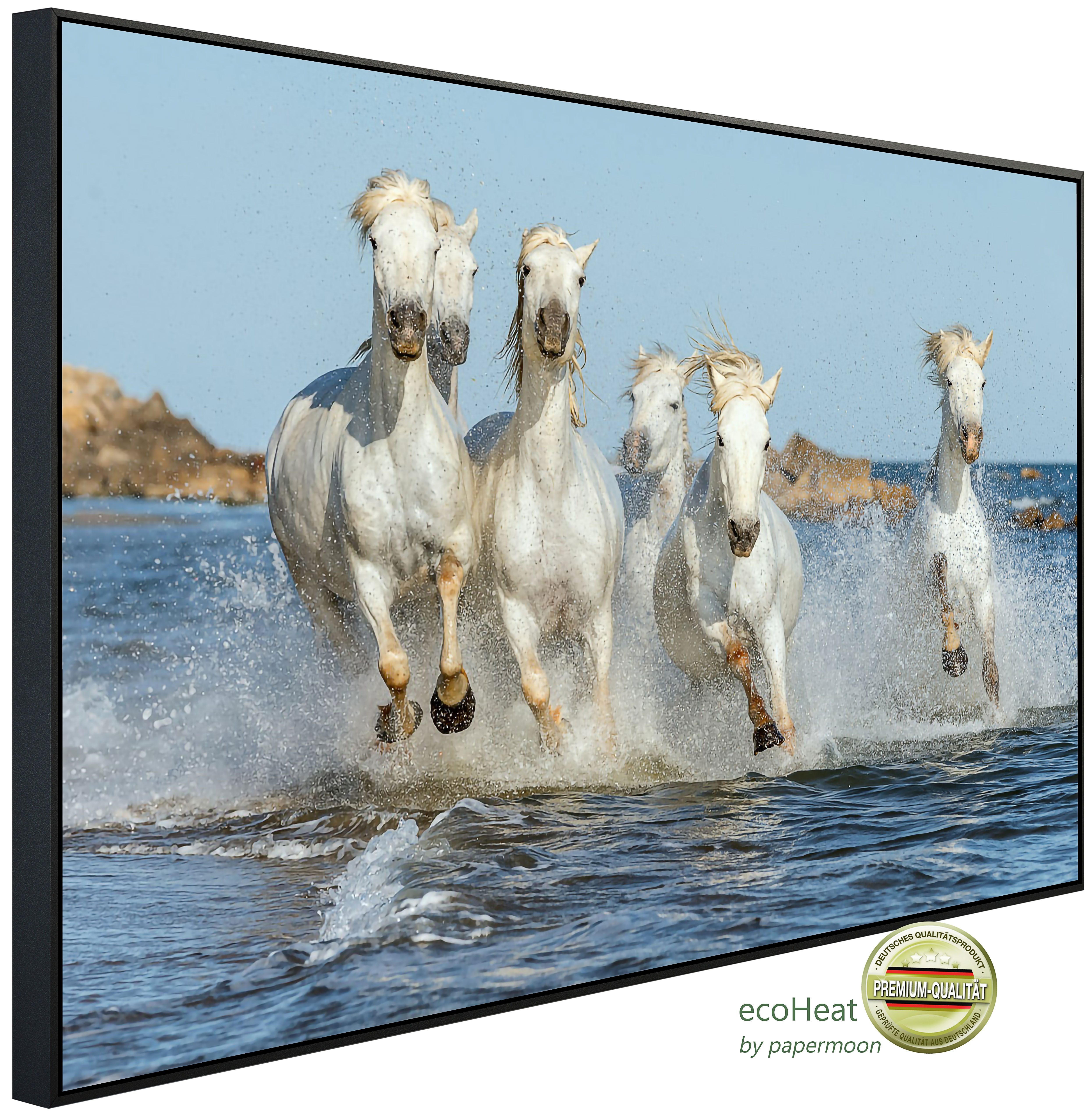 Papermoon Infrarotheizung INFRAROT-BILD-HEIZUNG, Pferde, TÜV-Rheinland/GS zertifiziert, angenehme Strahlungswärme