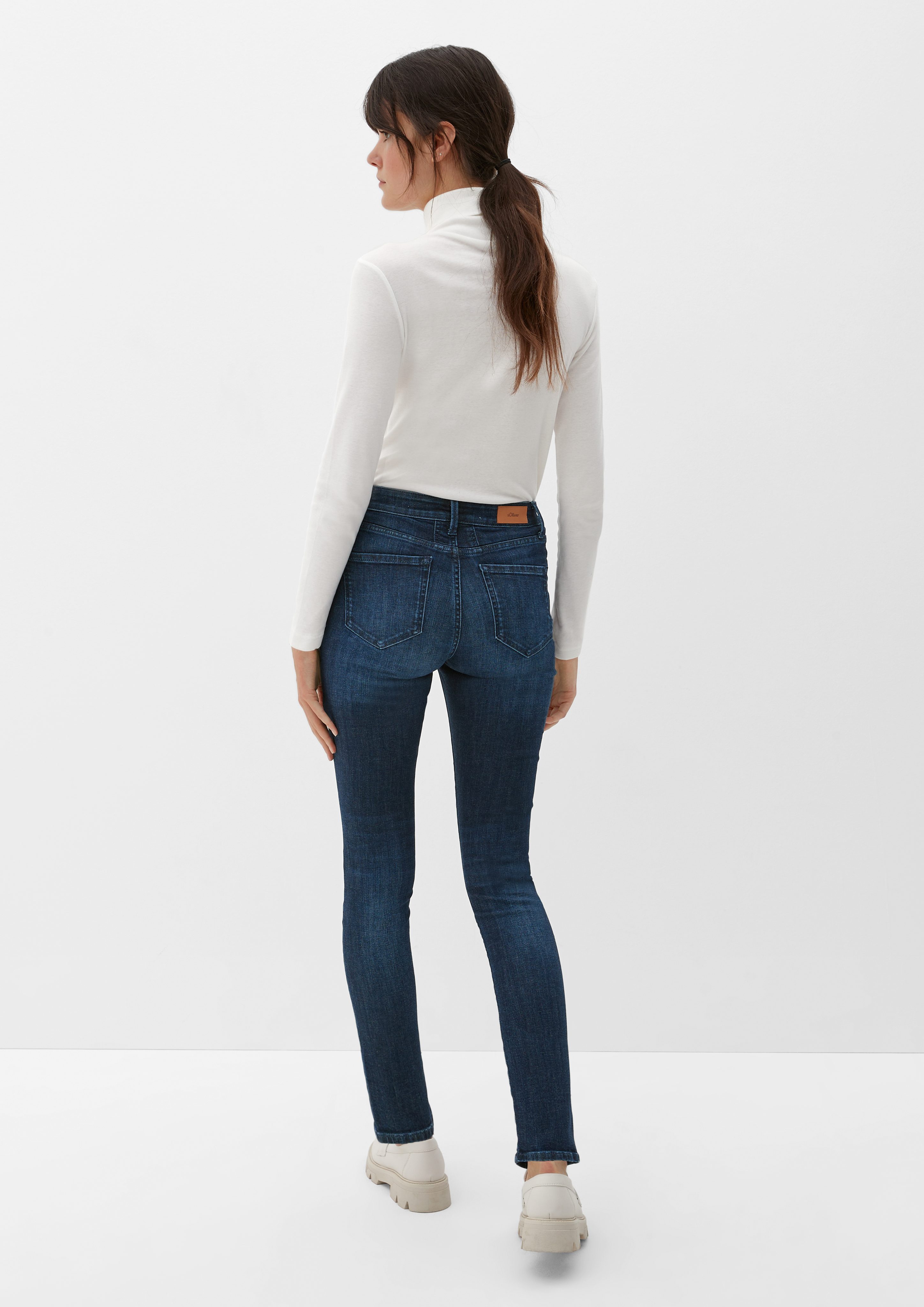 / Skinny / Skinny Leg Rise / dunkelblau Jeans 5-Pocket-Jeans s.Oliver High Izabell Fit Waschung