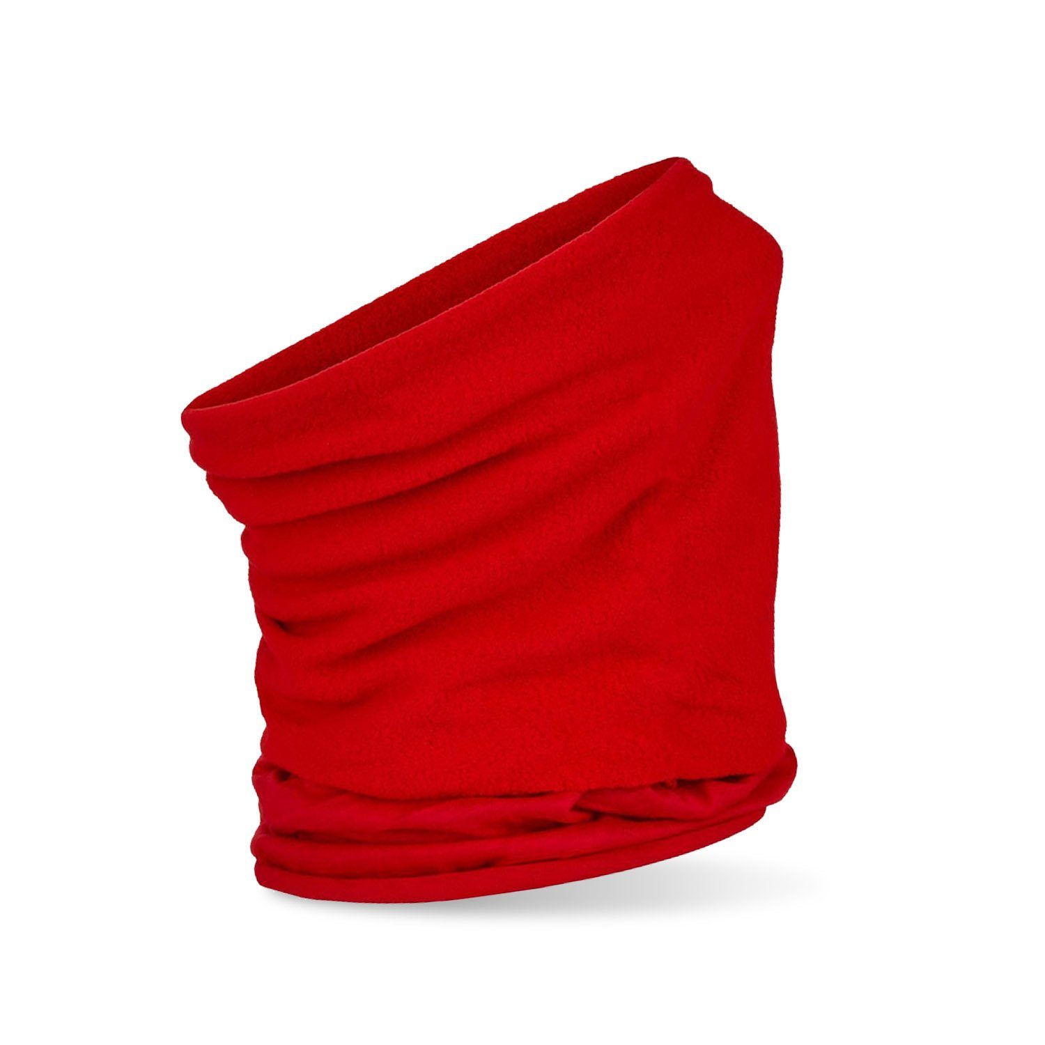 Tarjane Multifunktionstuch Bandana, (1-St), Fleece Schlauchschal Rot Halstuch