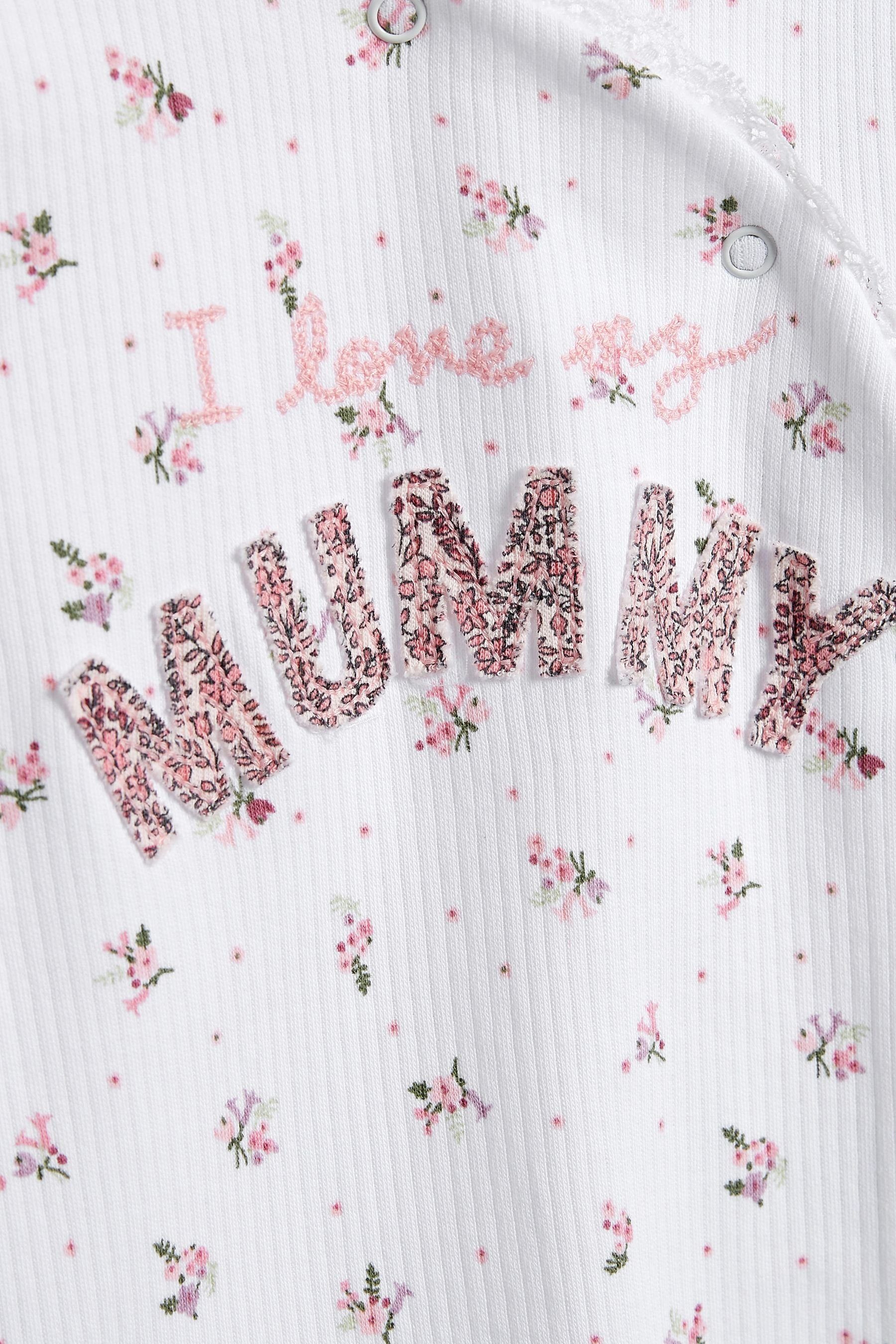 Next Schlafoverall Geblümter Familien-Schlafanzug (1-tlg) Mummy White