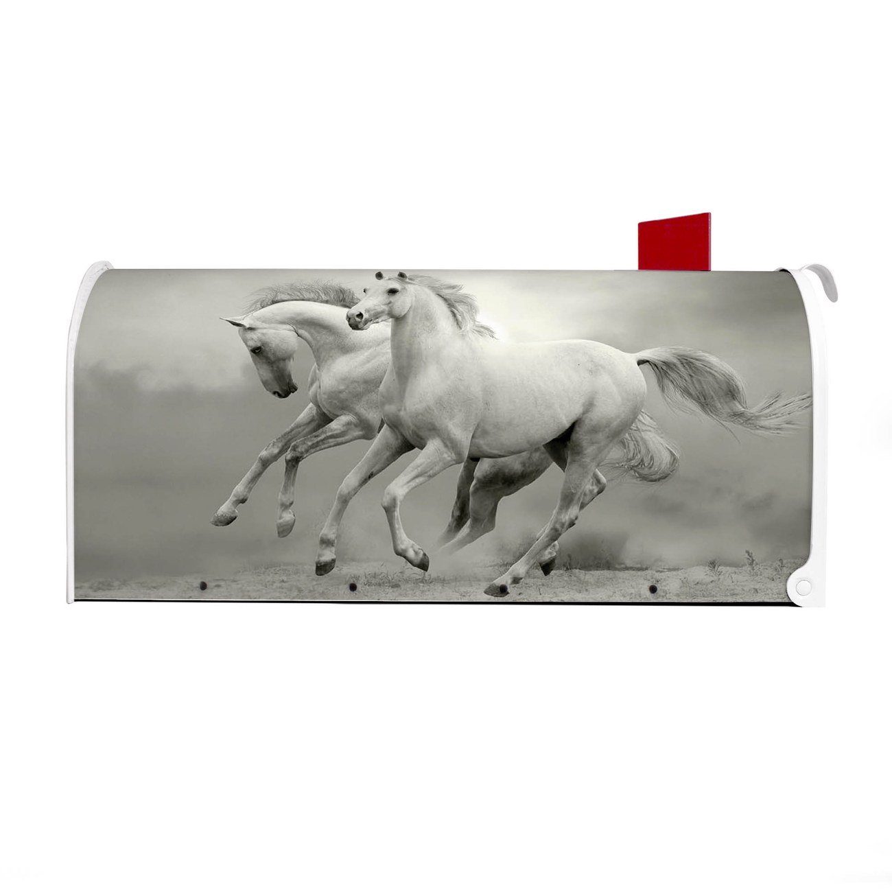 banjado Amerikanischer aus Pferde original Wilde x 17 Mississippi x Mailbox Briefkasten, 51 (Amerikanischer 22 Briefkasten weiß SW cm USA)