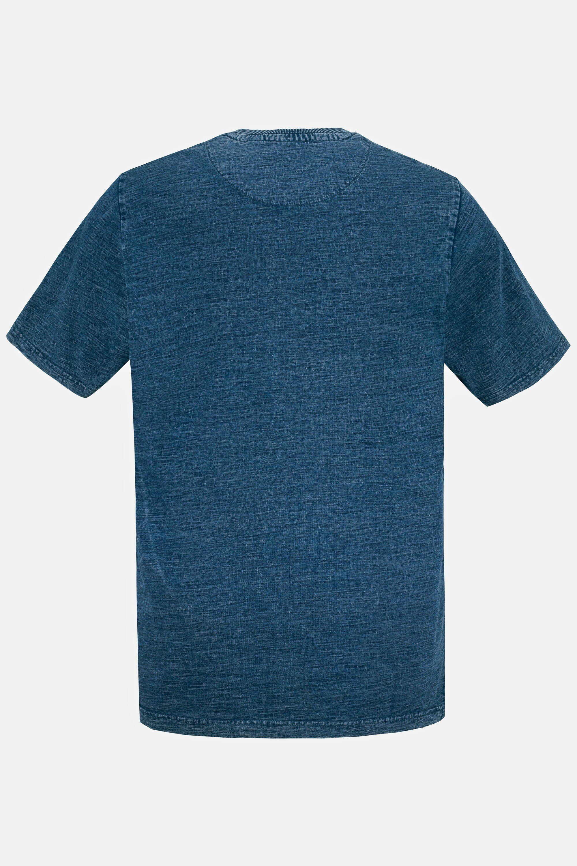 XL 8 indigo Halbarm JP1880 T-Shirt dyed bis T-Shirt Print starker