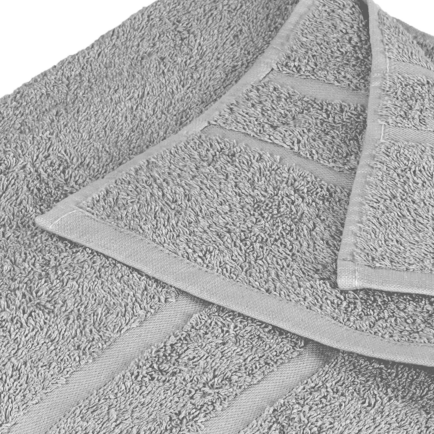 Baumwolle Stück), aus Mittelgrau StickandShine Premium Frottee 100% Set 500GSM Frottee 100% in 2er Baumwolle cm 50x100 Handtuch (2 500g/m² Handtuch