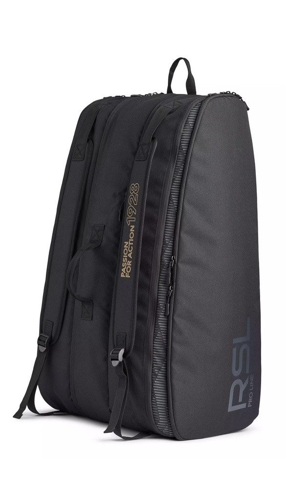 RSL Sporttasche Badminton-Racketbag Pro Line X12 (Schlägertasche, 3 Hauptfach) schwarz