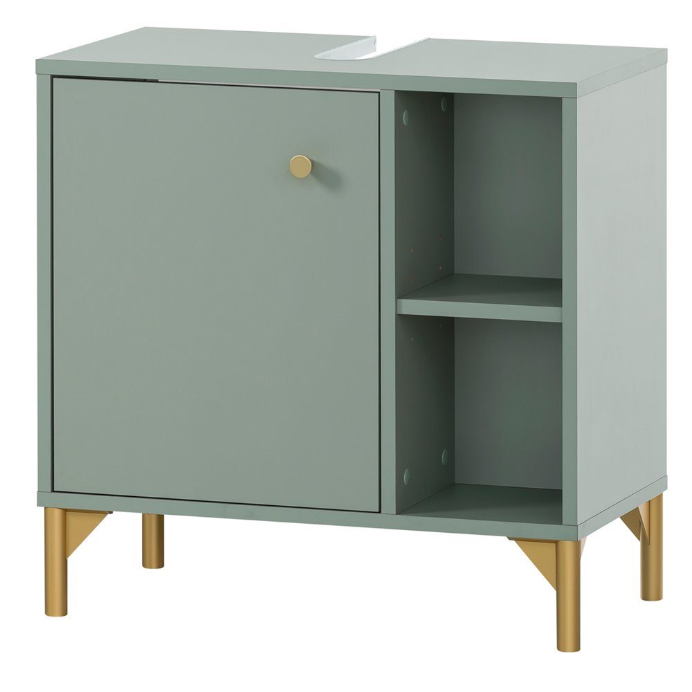 Lomadox Waschbeckenschrank ANGERS-80 mint, 1 Tür, 2 offene Fächer, B/H/T: c günstig online kaufen