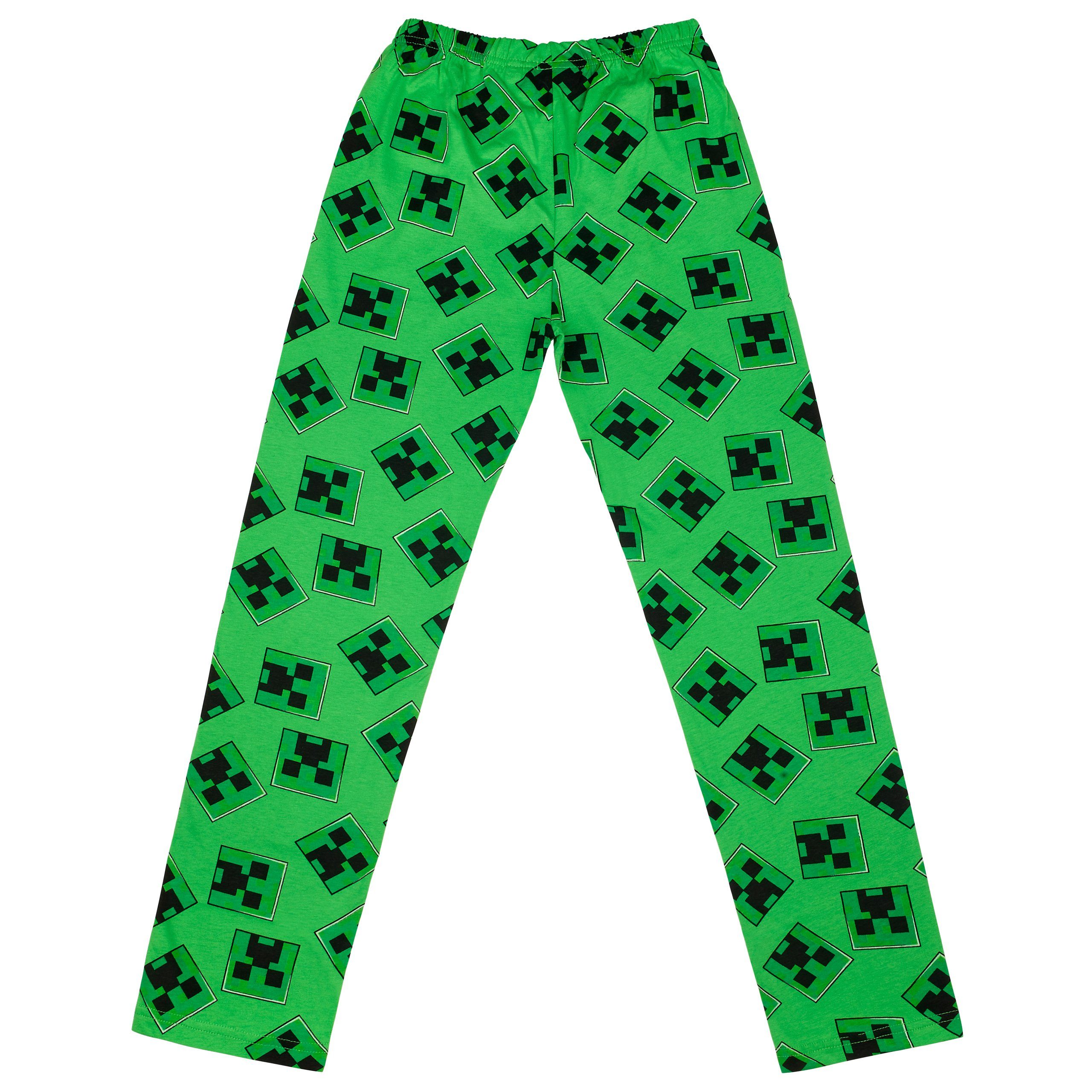 Minecraft Schlafanzug Minecraft Creeper Jungen Schlafanzug Pyjama Langarm – Bild 5 von 5