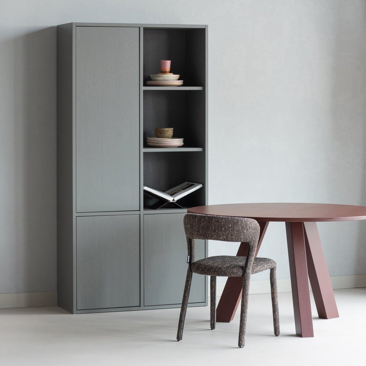 WOOOD Mehrzweckschrank Grifflose Push-to-Open-Funktion, geräumiger Stauraum