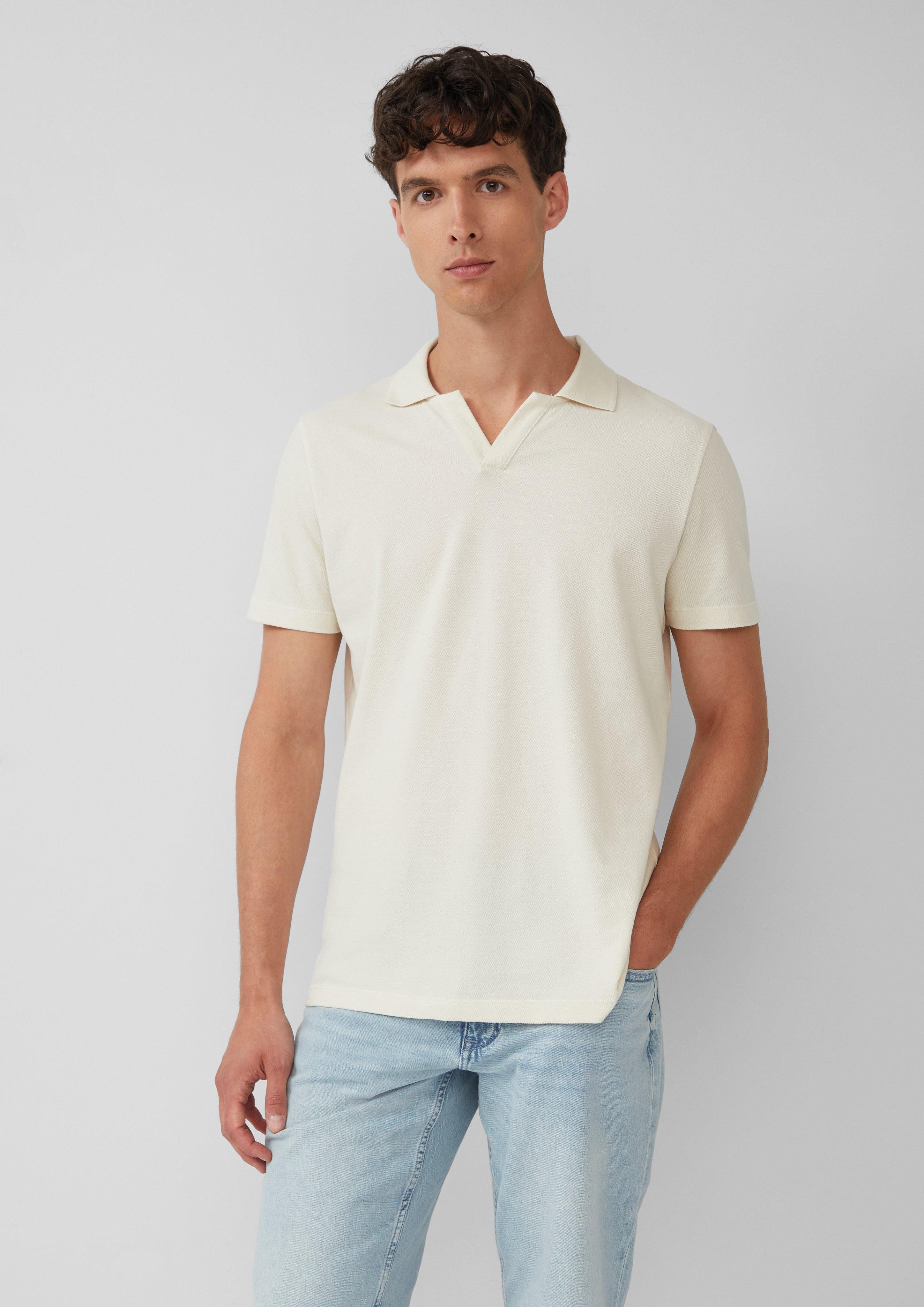 s.Oliver Kurzarmshirt Poloshirt aus Baumwolle mit günstig online kaufen