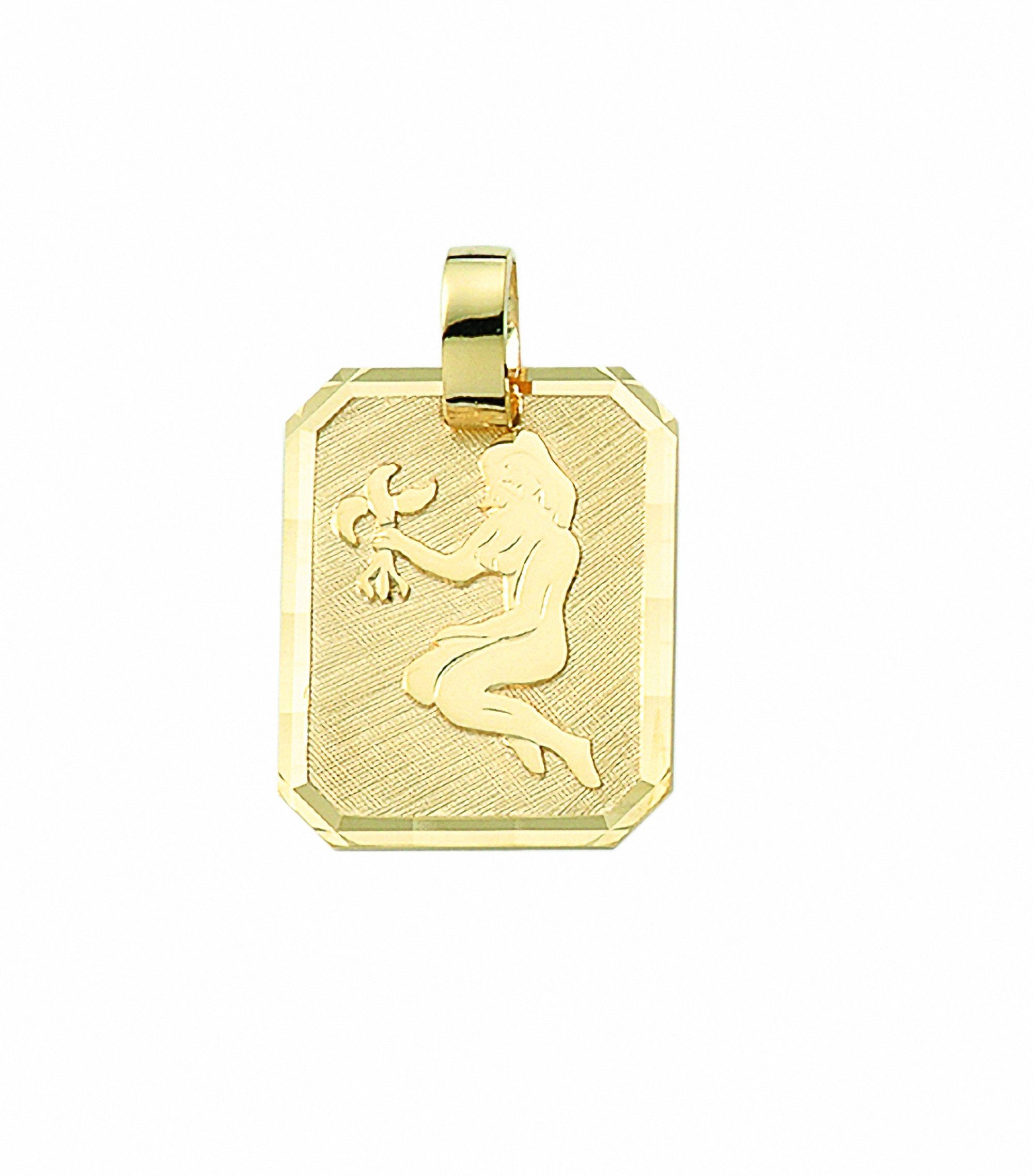 Adelia´s Kette mit Jungfrau, Anhänger Set Schmuckset Sternzeichen 333 - Halskette mit Gold Anhänger