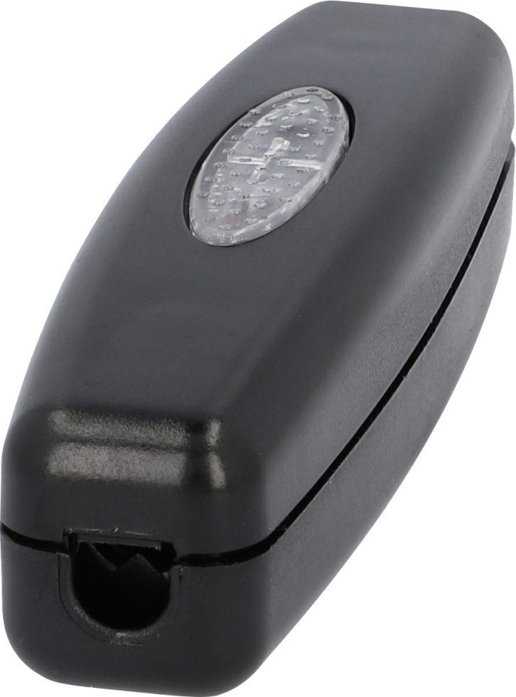 UNITEC Aufputz-Einspeise-Steckdose Unitec Schnur-Dimmer für LED 4 - 100 W schwarz