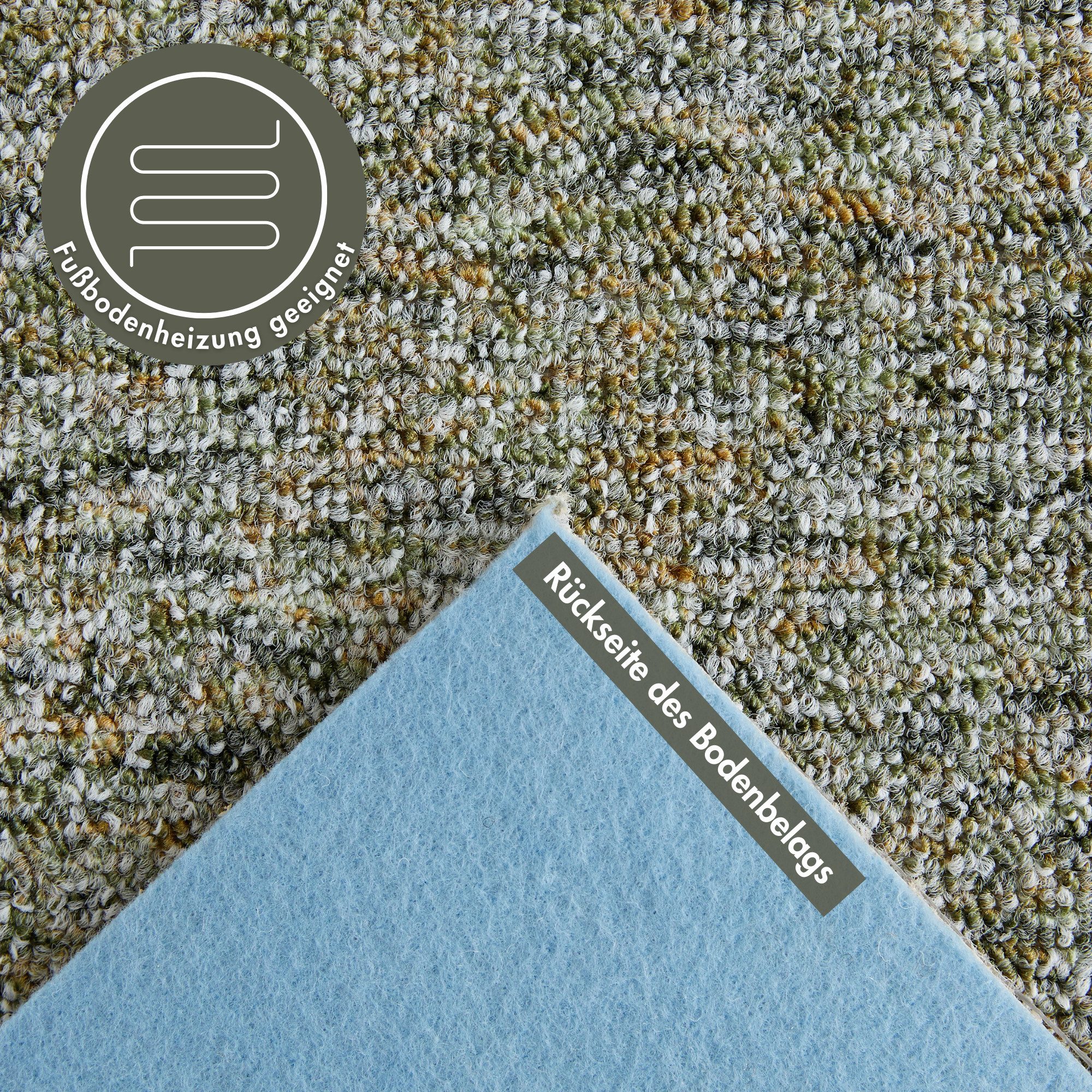 Andiamo Teppichboden Gambia, Feinschlinge, Made in Belgium, rechteckig, Höhe: 7,2 mm, meliert, Breite 400 cm oder 500 cm, strapazierfähig, pflegeleicht